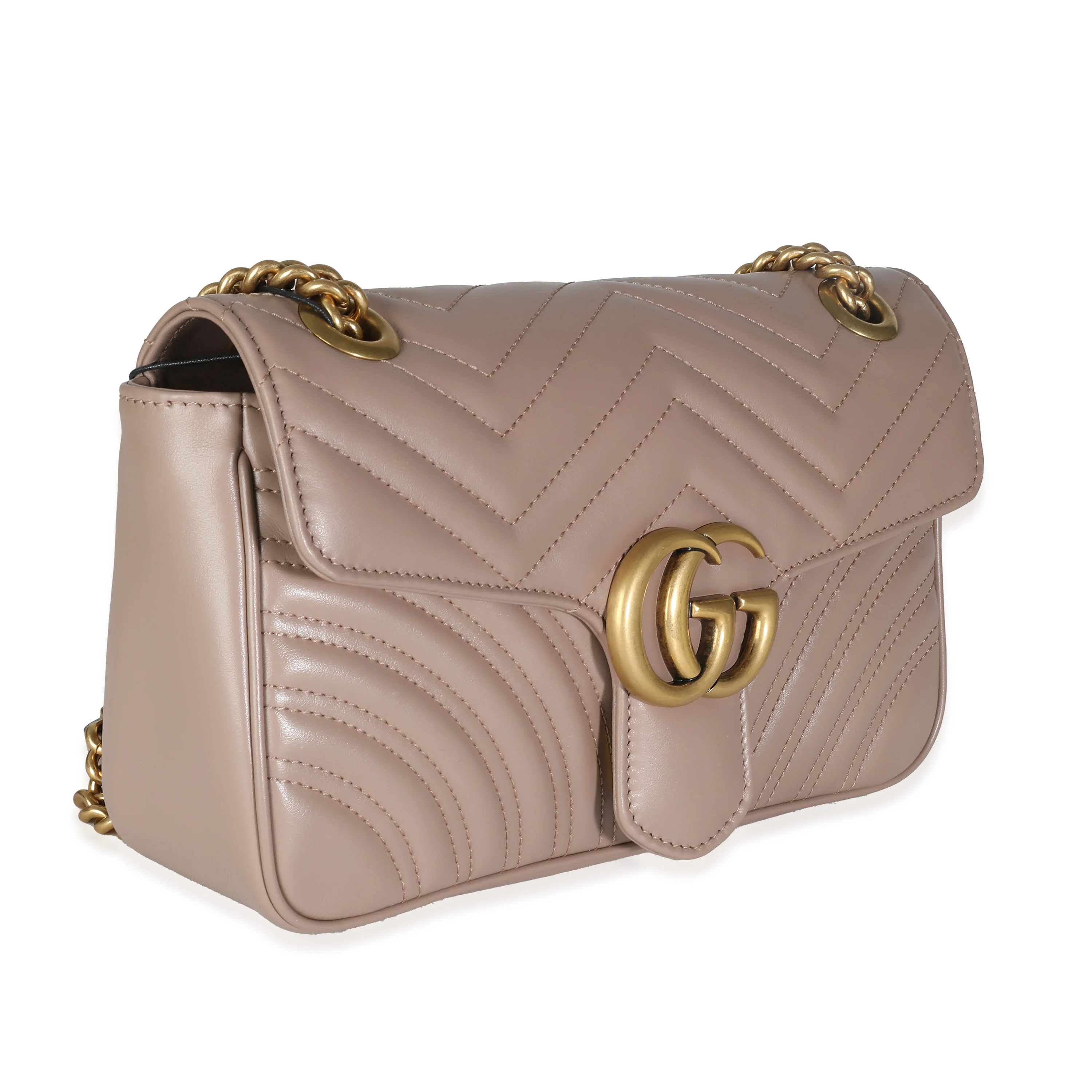 Porcelain Rose Matelasse Calfskin Small GG Marmont Bag - Image 3