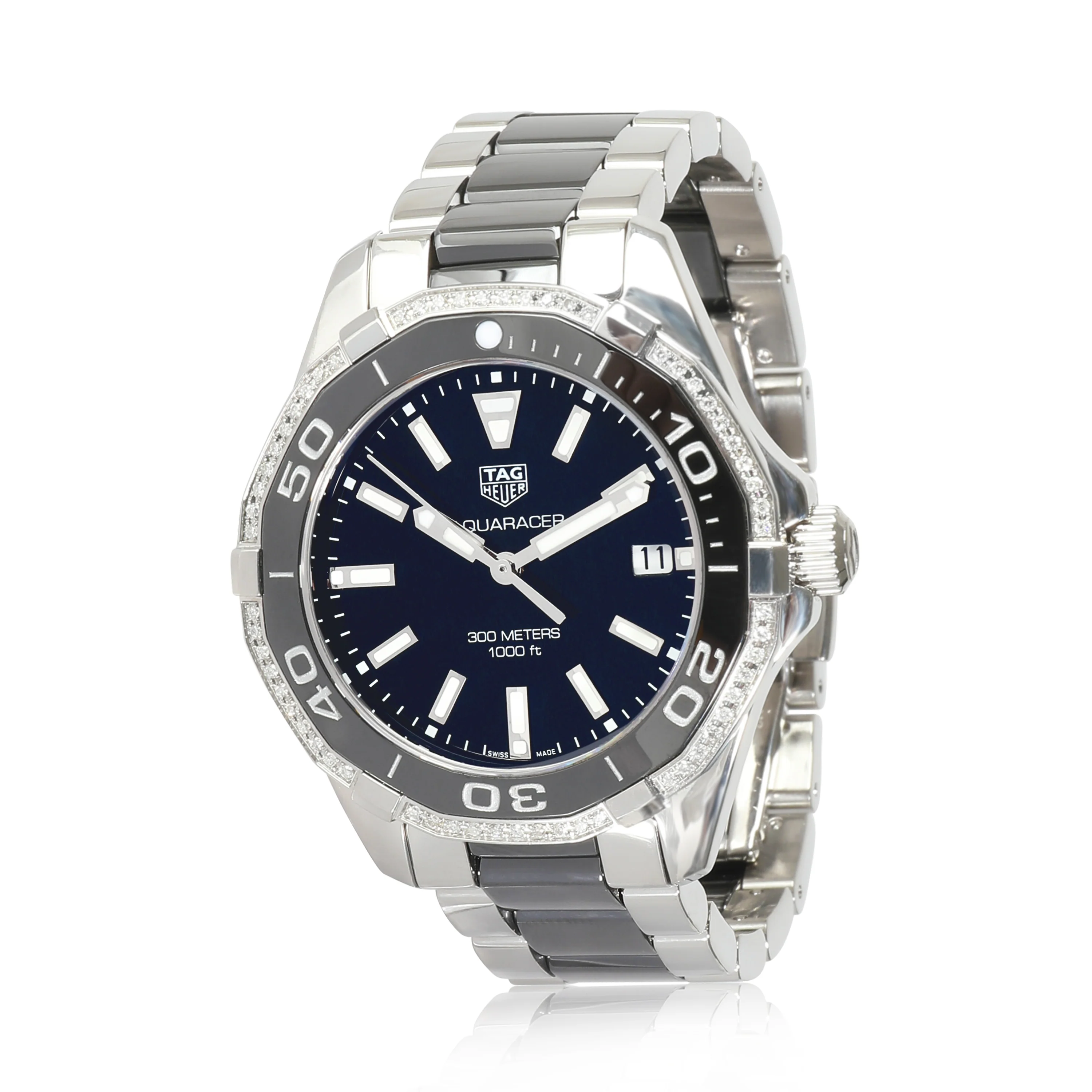 Aquaracer WAY131G.BA0913 Unisex Watch in Stainless Steel/Ceramic