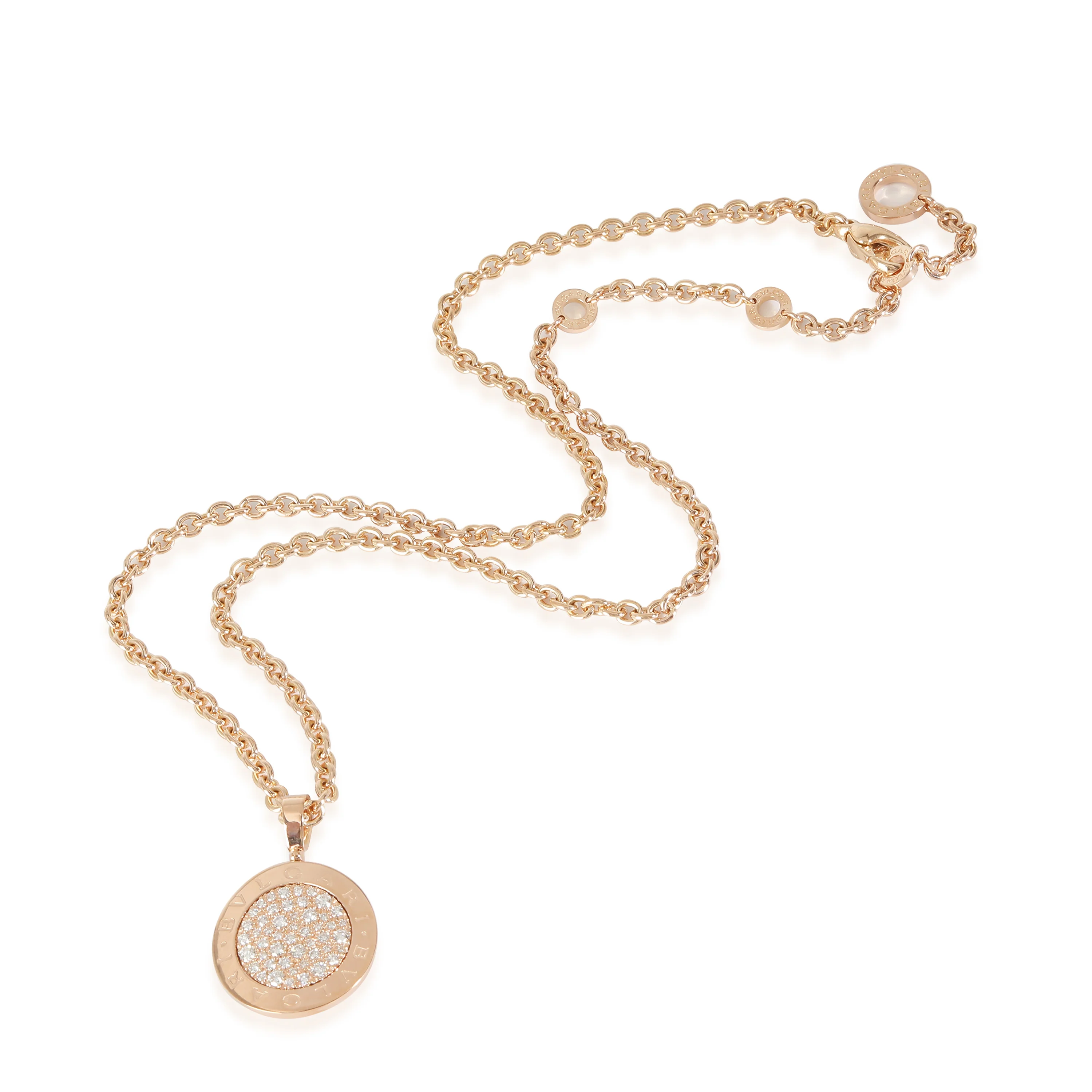 Bvlgari Diamond Pendant in 18K Rose Gold 0.62 CTW - Image 2