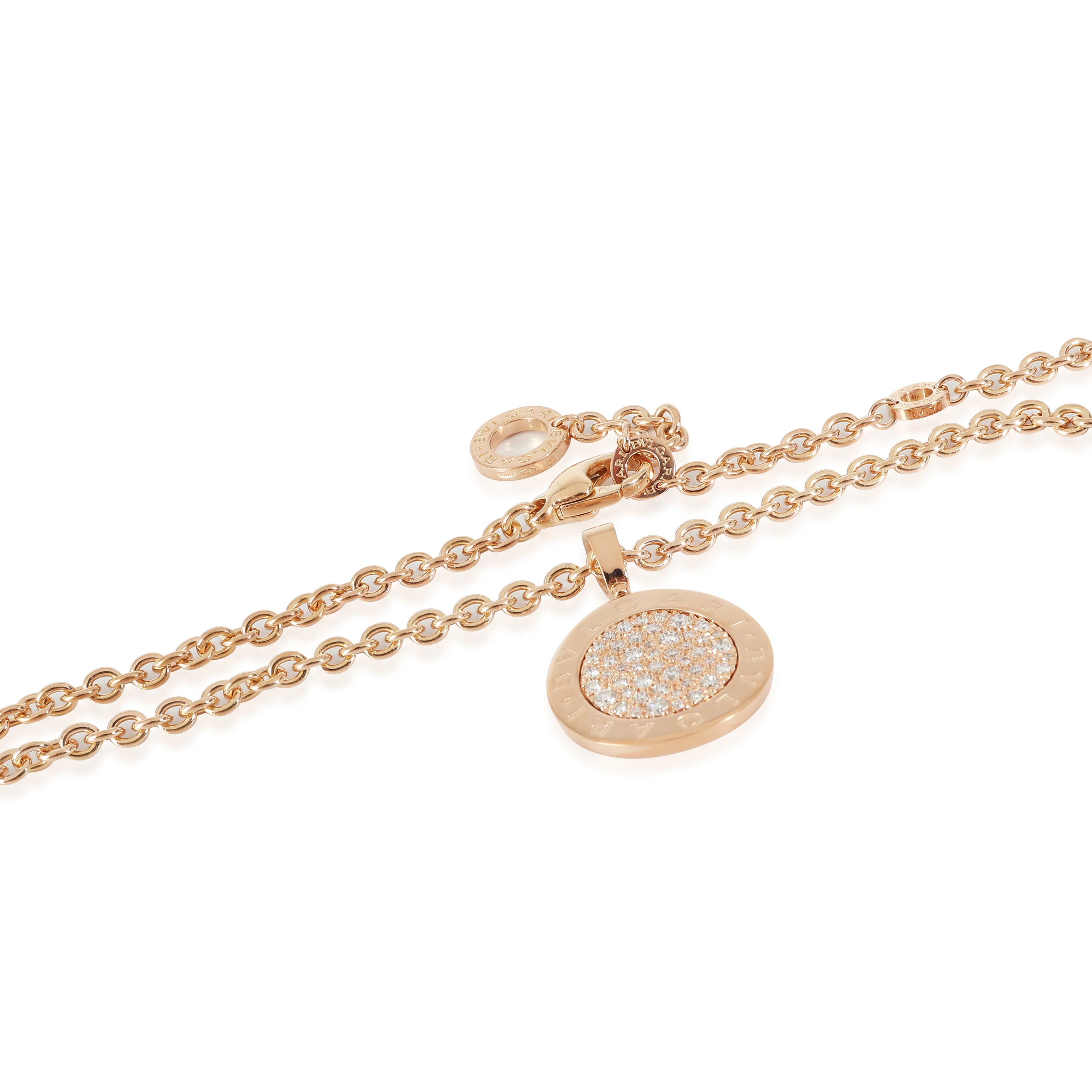 Bvlgari Diamond Pendant in 18K Rose Gold 0.62 CTW - Image 3