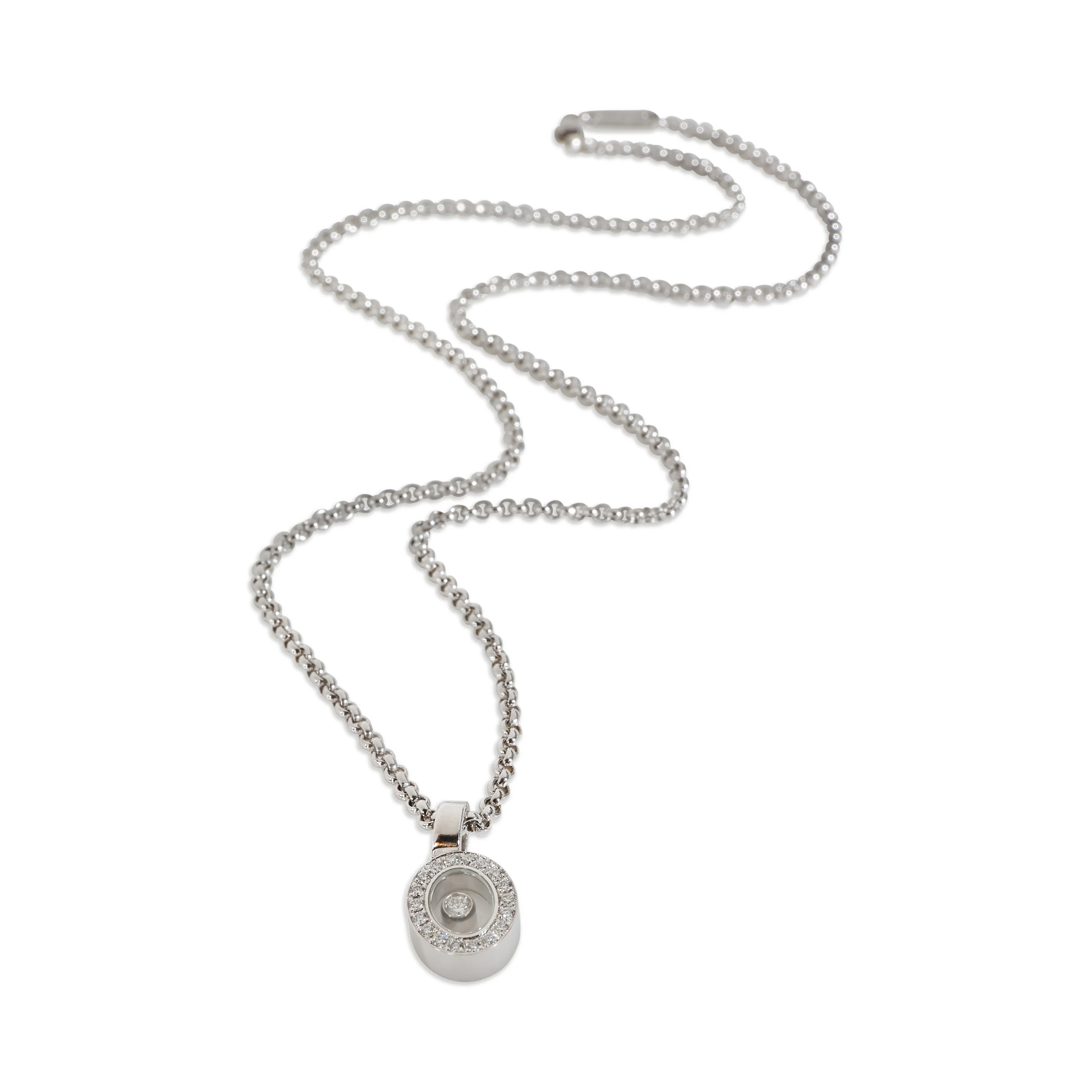 Happy Diamond Pendant in 18K White Gold 0.21 CTW - Image 3