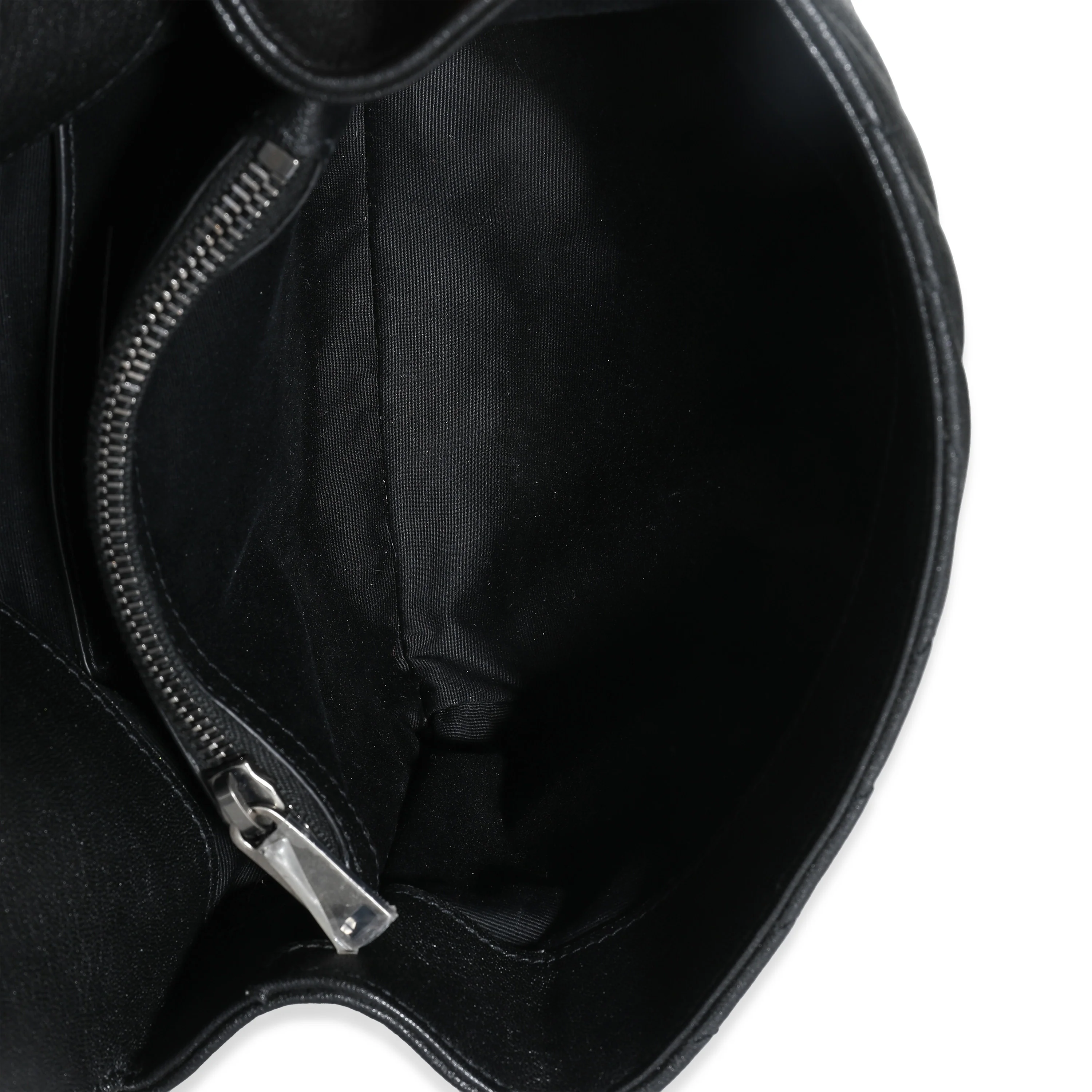 Black Matelasse Chevron Lambskin Medium College Bag - Image 7