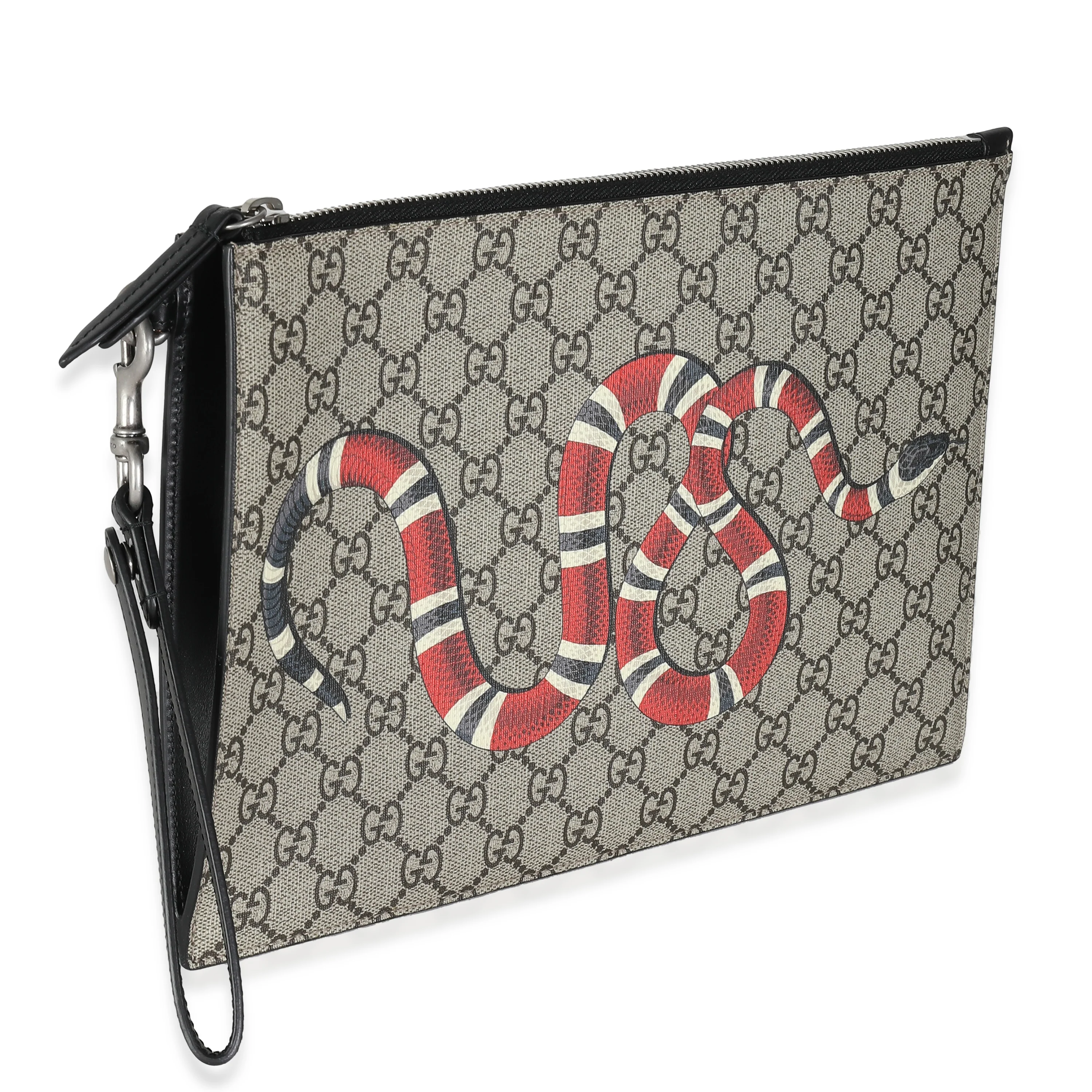 Beige GG Supreme Canvas Kingsnake Pouch - Image 3