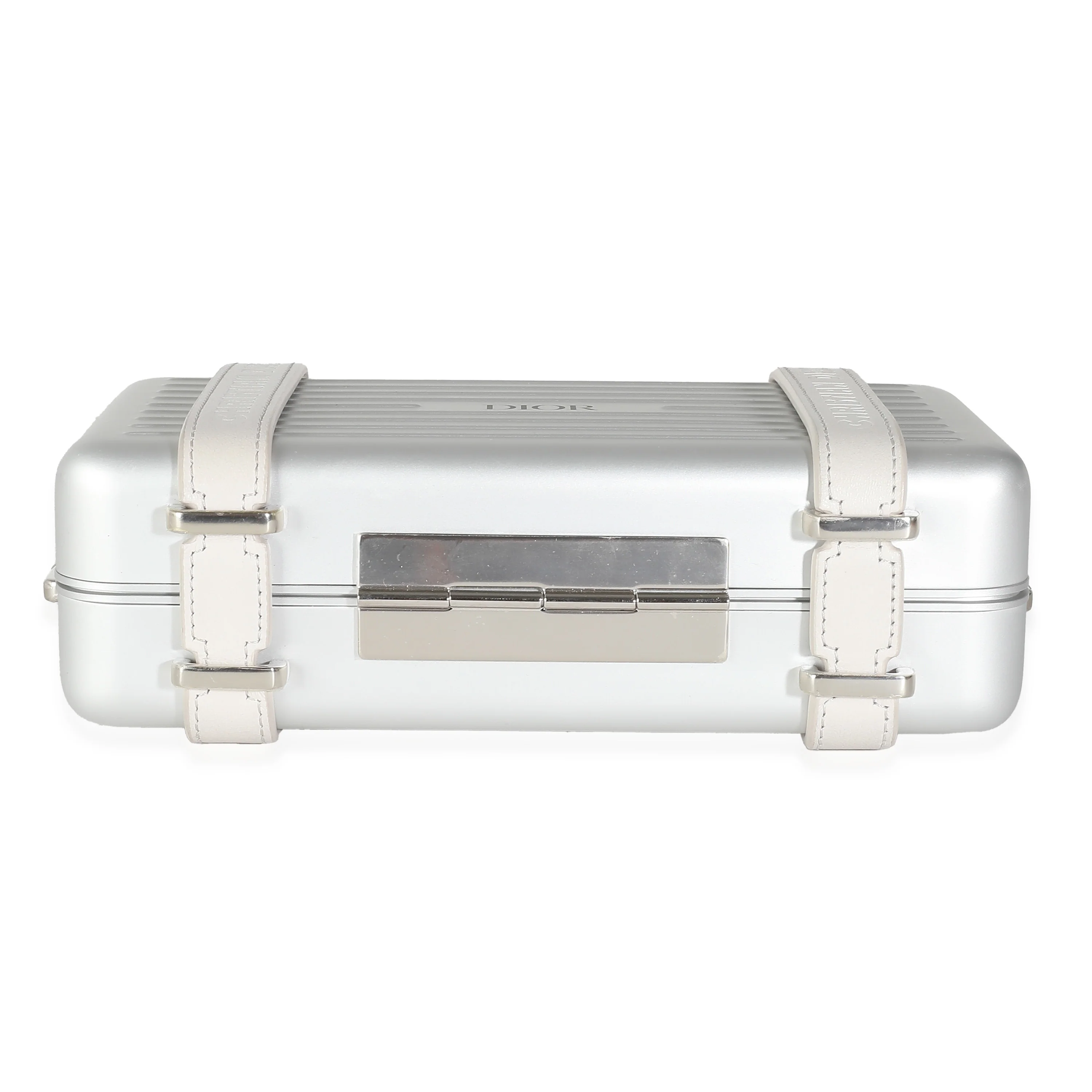 x Rimowa Grey Aluminum Calfskin Personal Clutch On Strap - Image 7