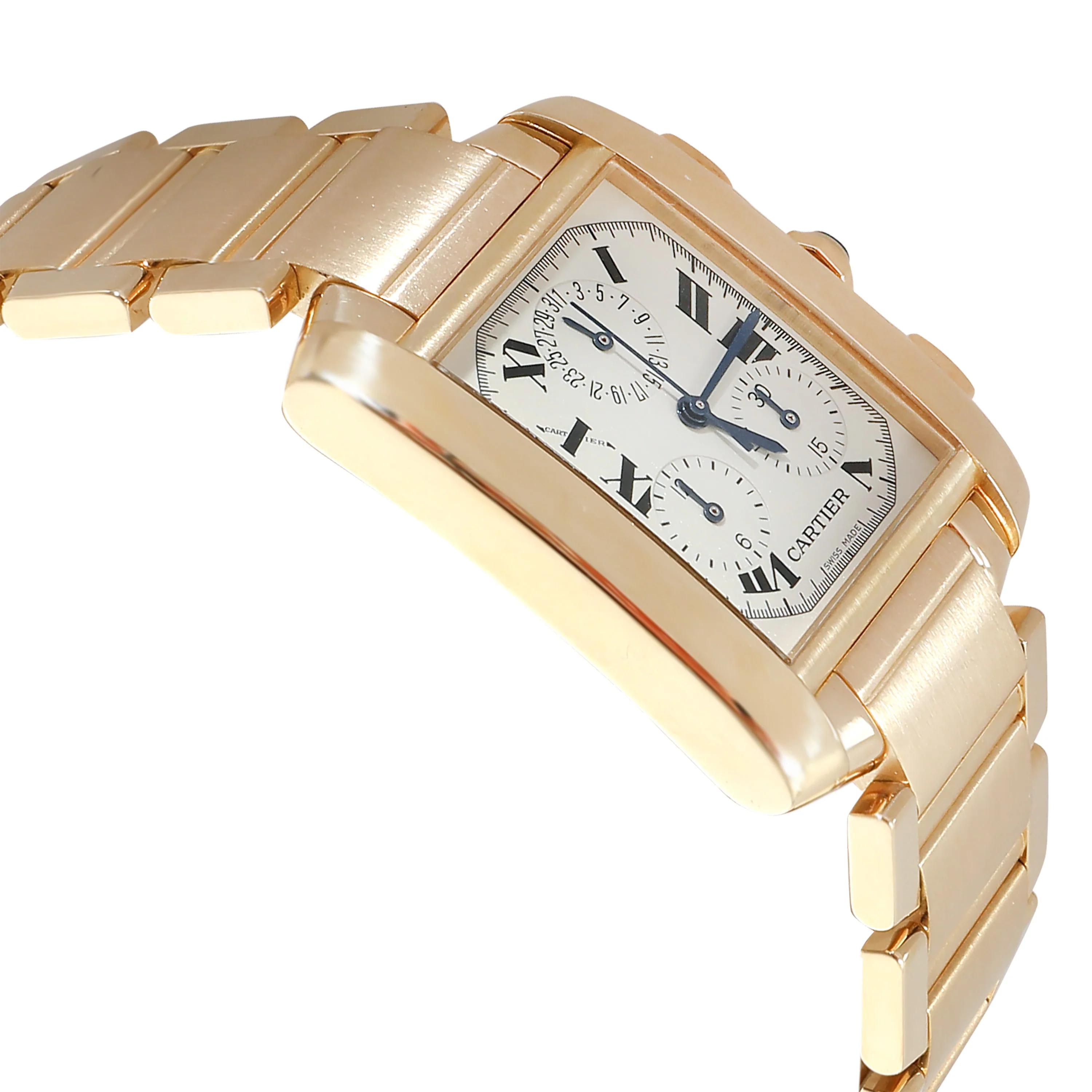 Tank Francaise Chronoflex W50005R2 Unisex Watch in 18kt Yellow Gold - Image 2