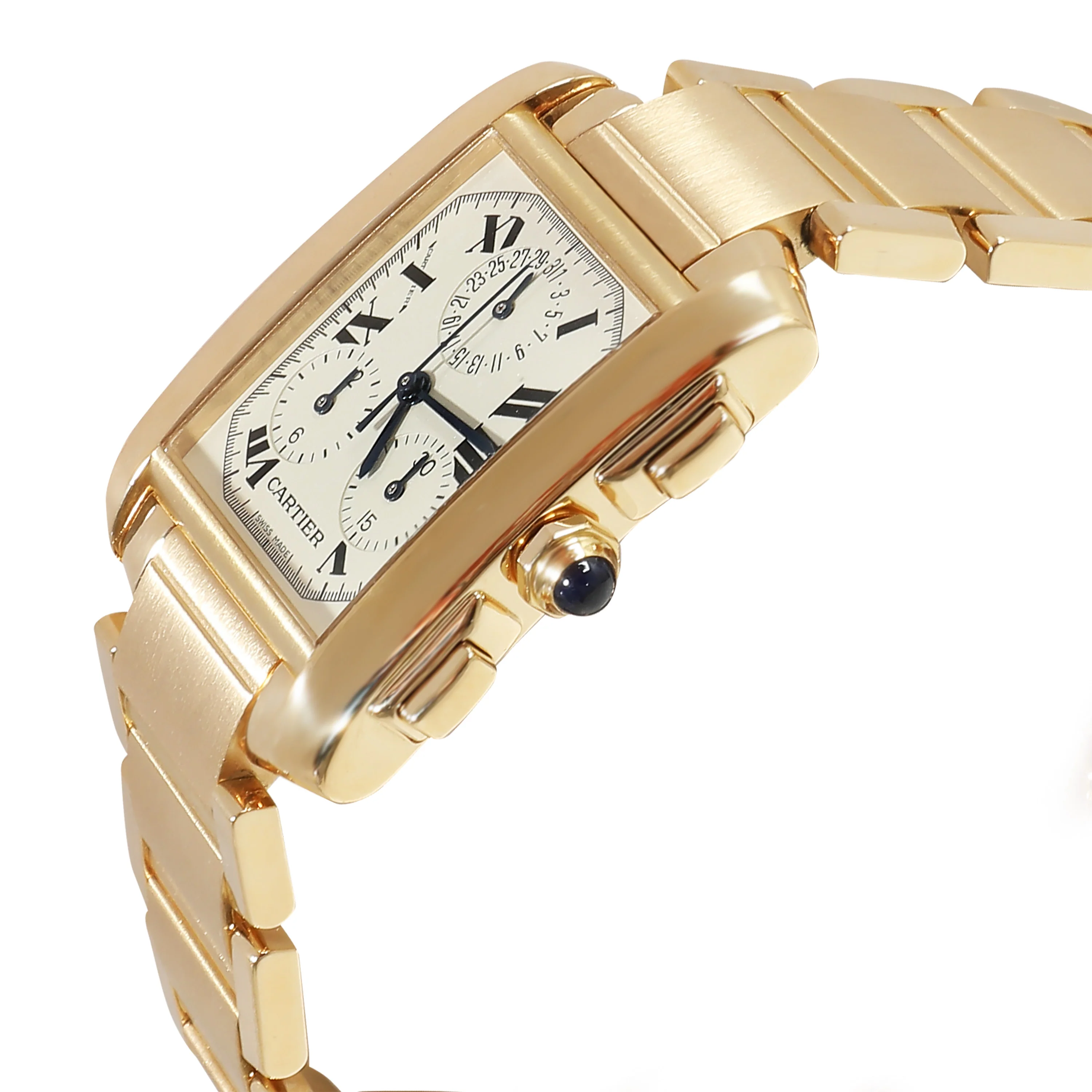 Tank Francaise Chronoflex W50005R2 Unisex Watch in 18kt Yellow Gold - Image 3