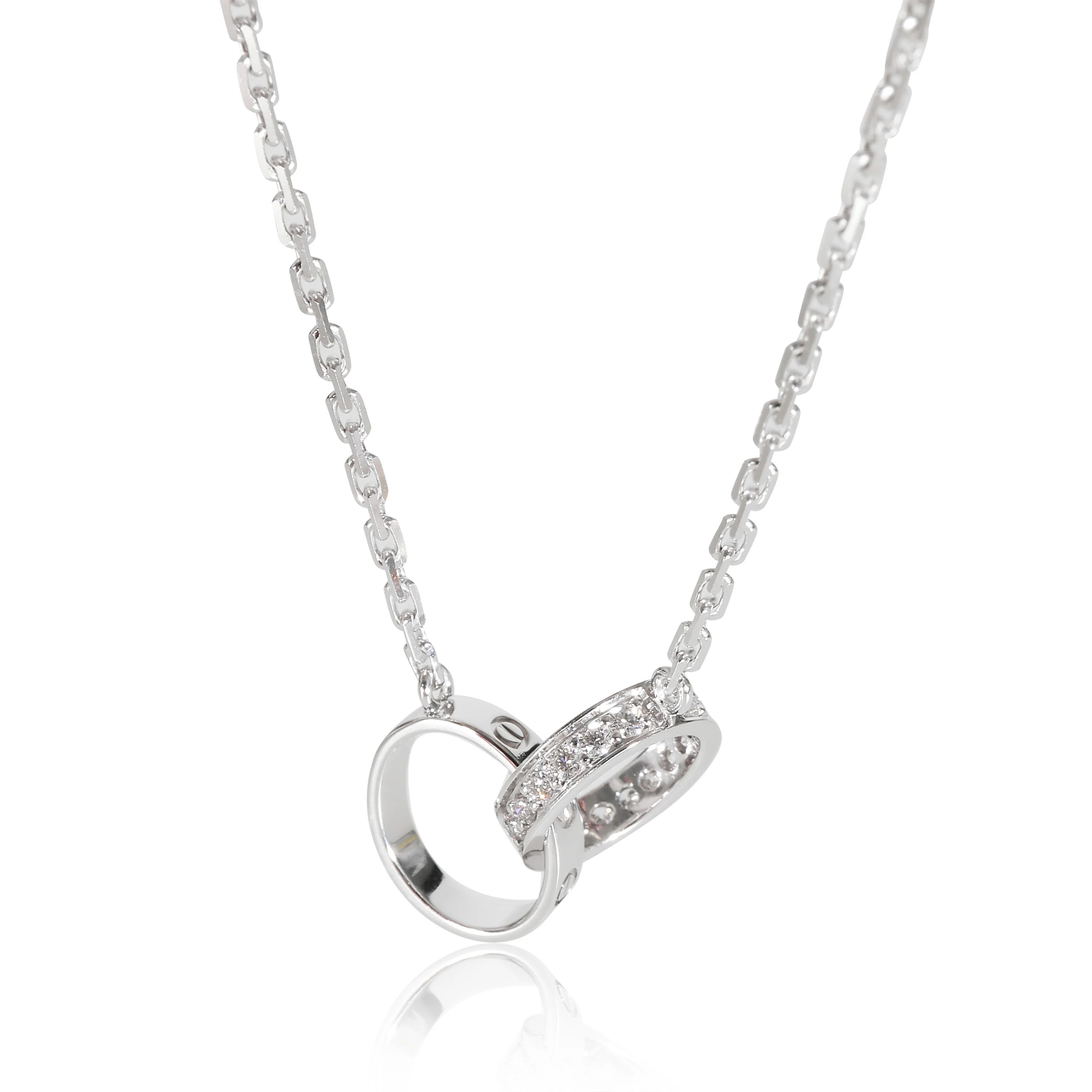 Love Necklace, Diamonds (White Gold)