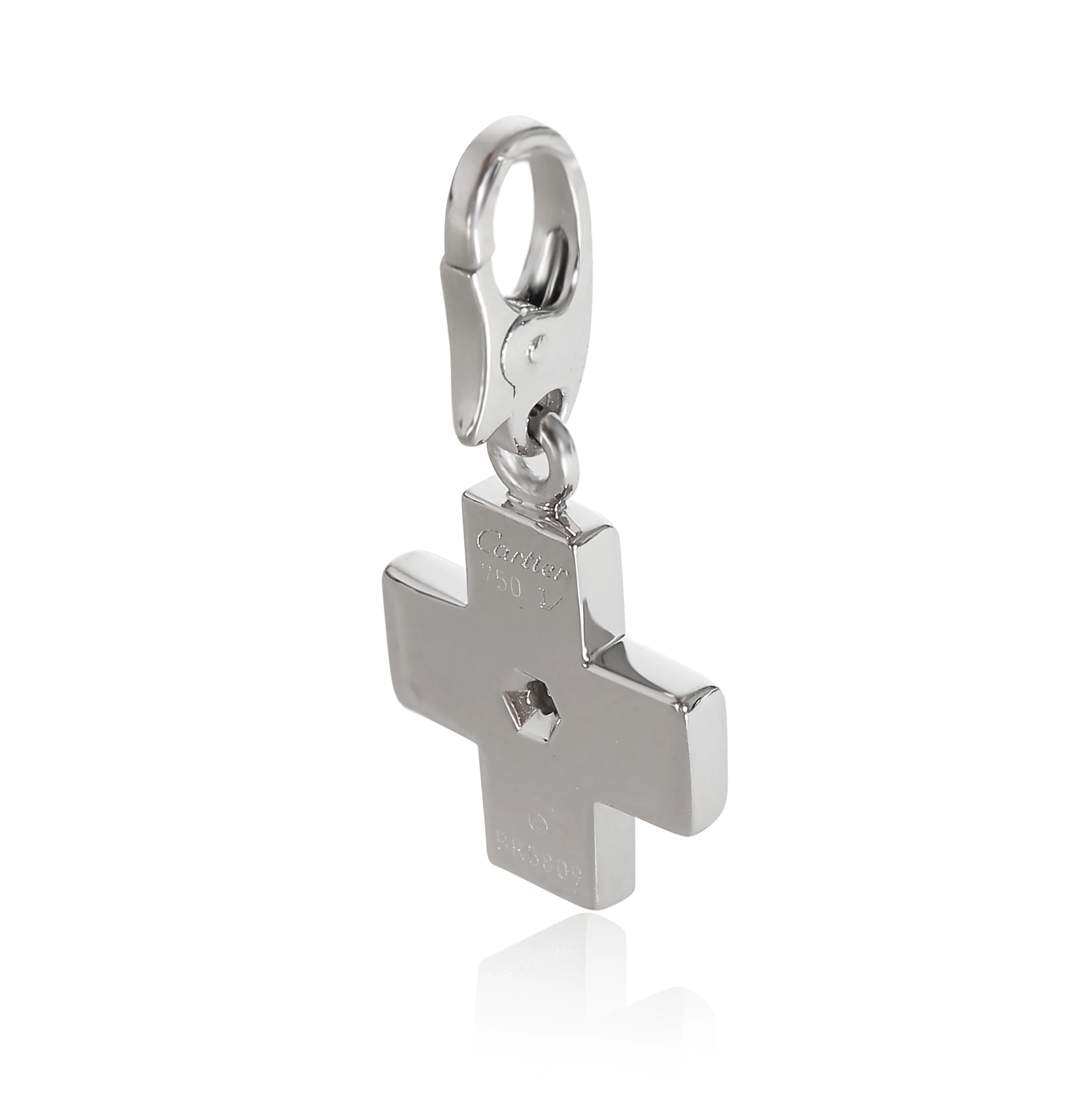 Diamond Cross Charm (White Gold) - Image 3