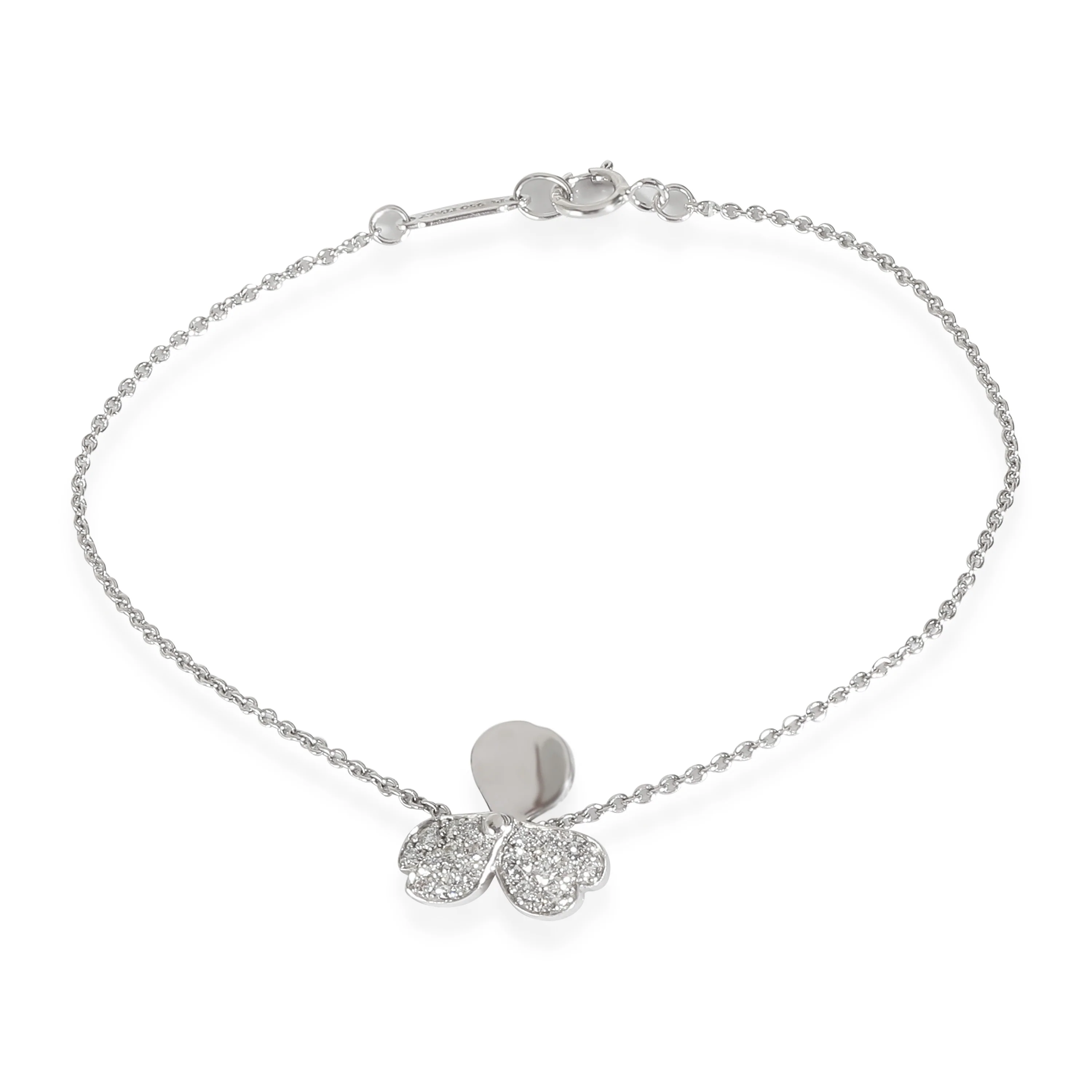 Paper Flowers Bracelet in 18k White Gold 0.17 CTW