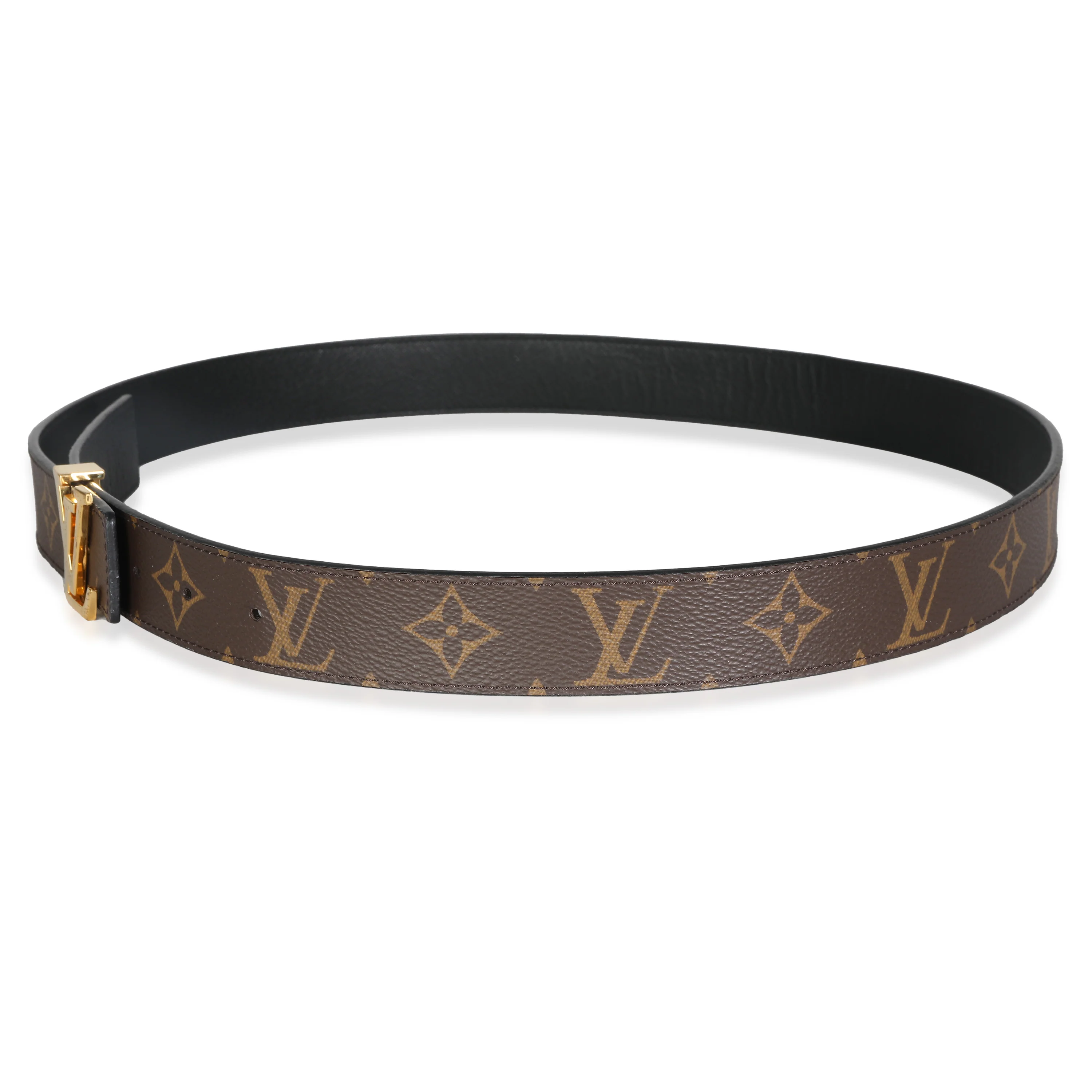 Black Monogram Canvas Reversible LV Initiales 30mm 95/38 - Image 2