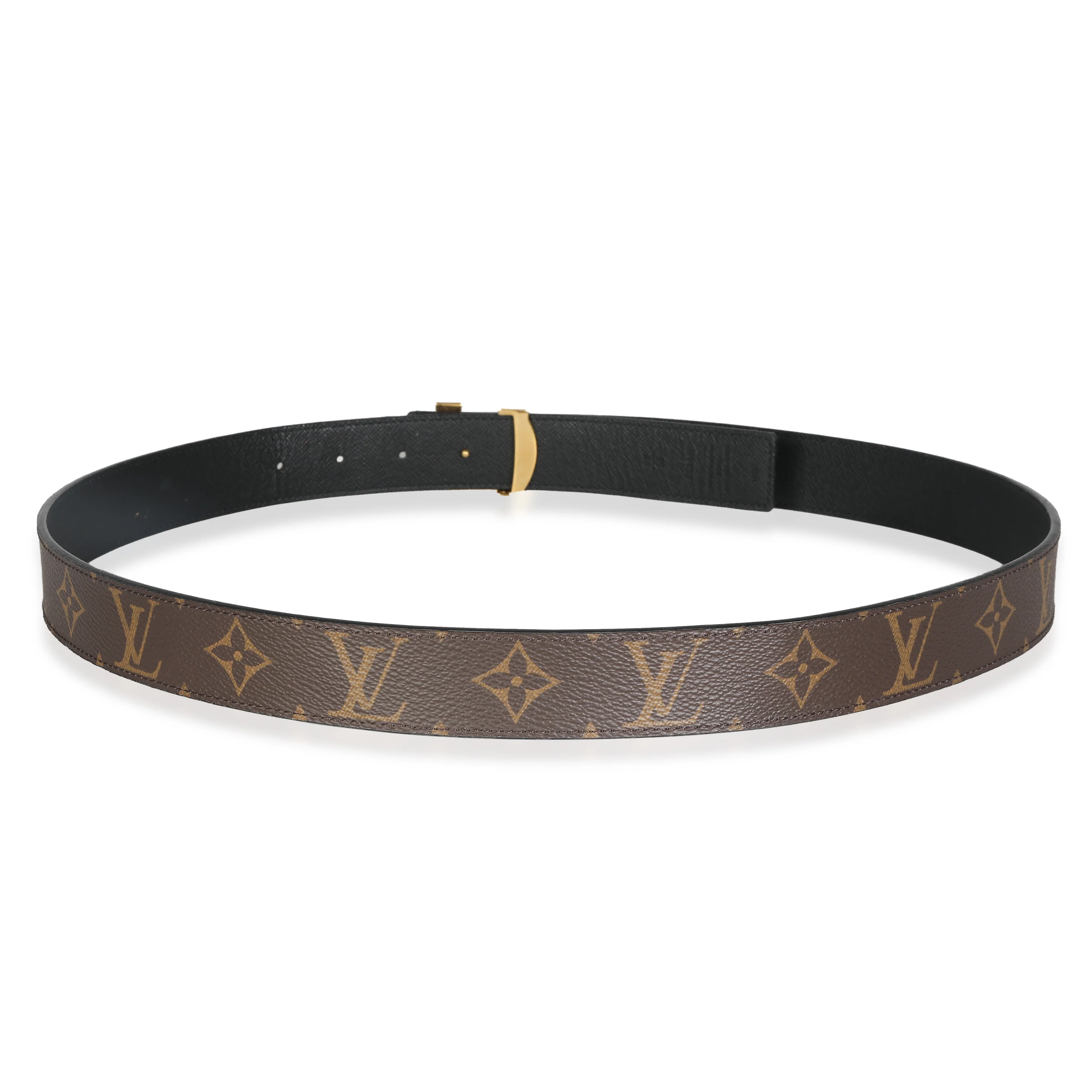 Black Monogram Canvas Reversible LV Initiales 30mm 95/38 - Image 3