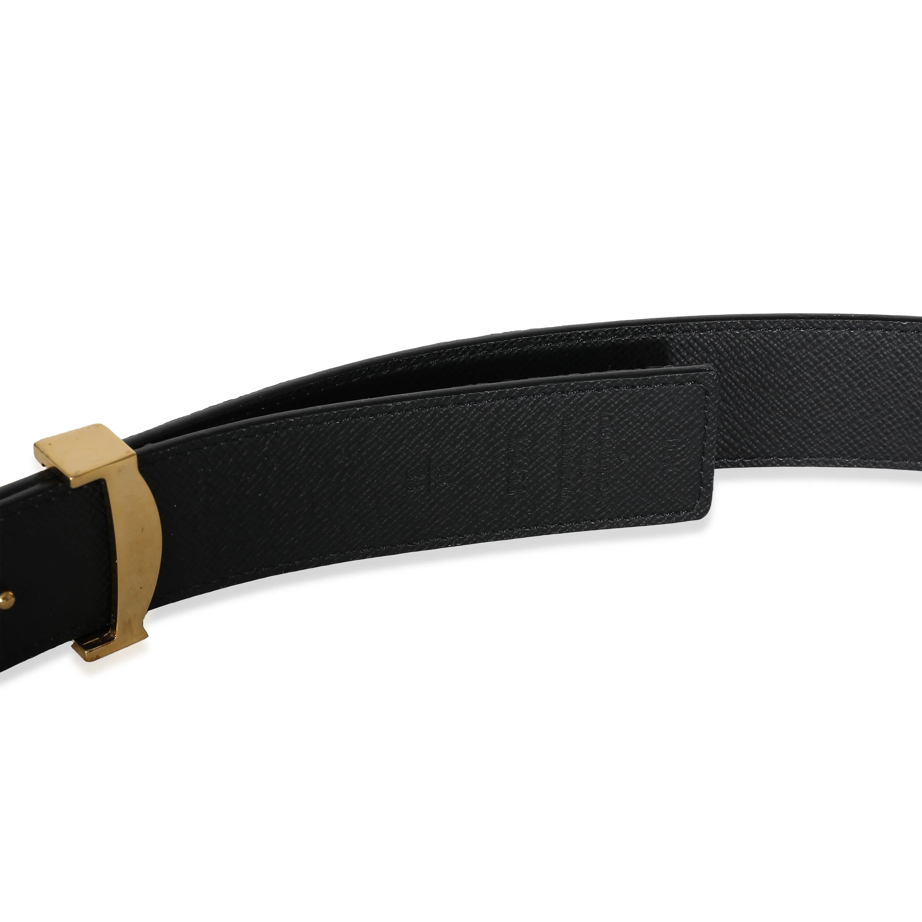 Black Monogram Canvas Reversible LV Initiales 30mm 95/38 - Image 4