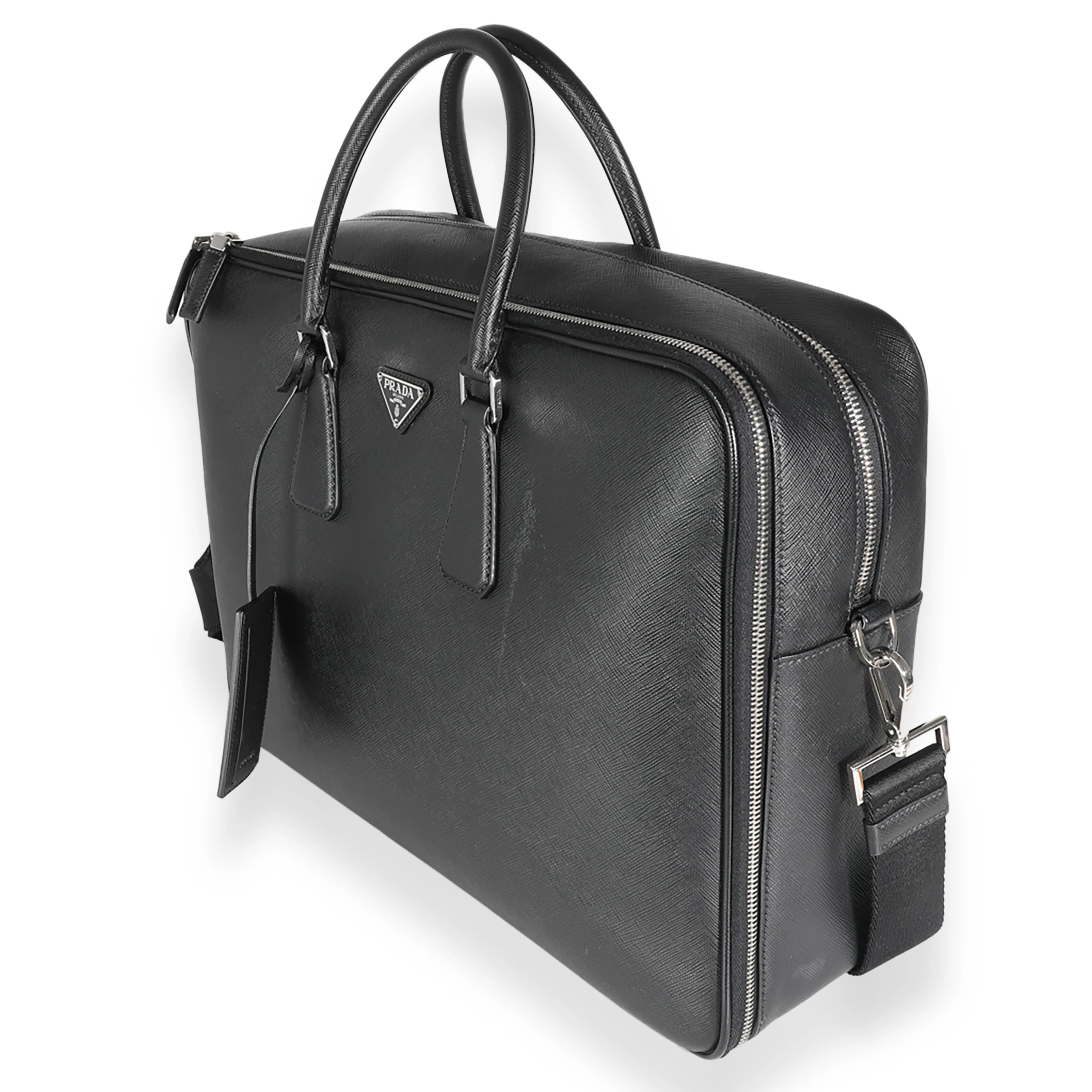 Black Saffiano Leather Briefcase - Image 2