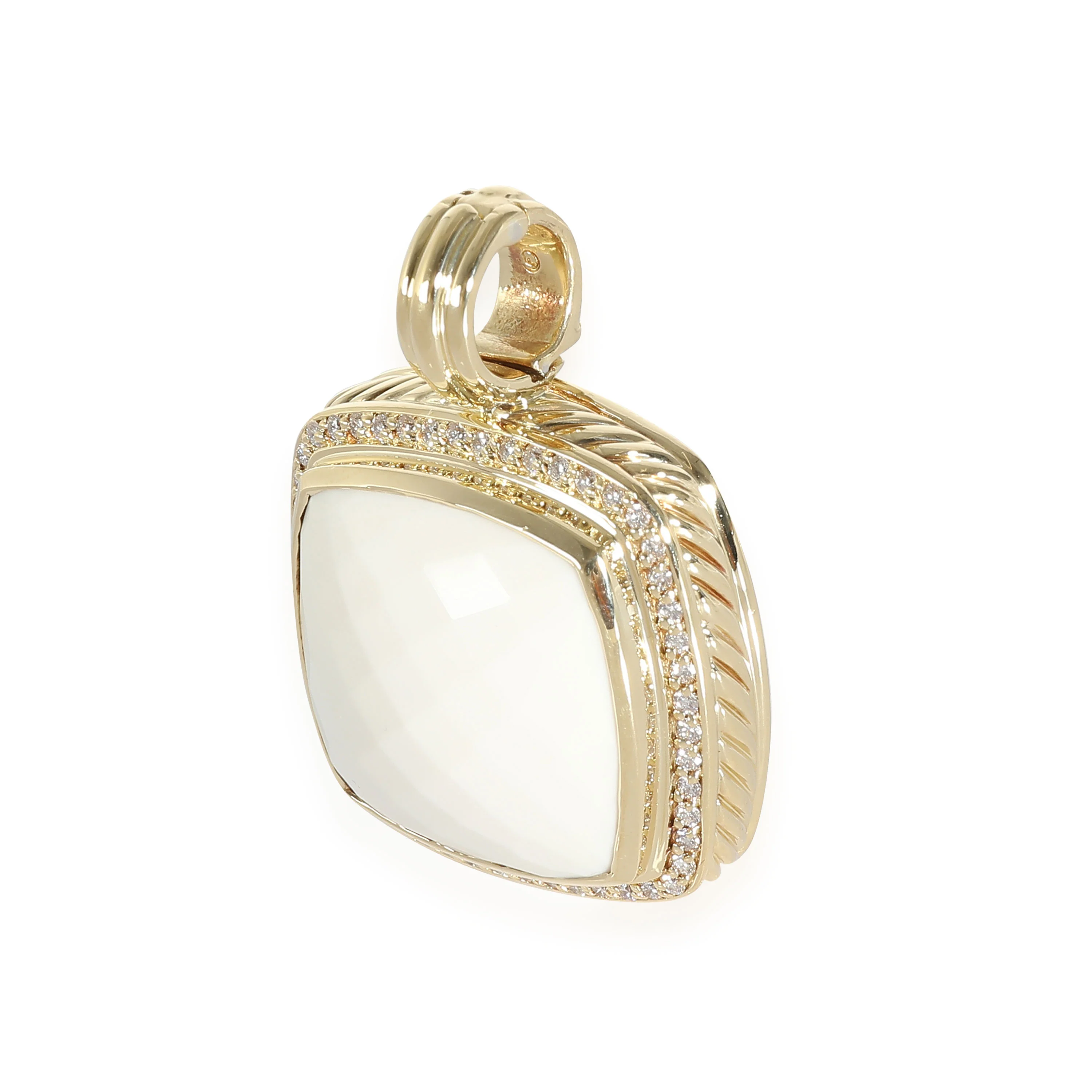 Albion Agate Enhancer Pendant in 18k Yellow Gold 0.5 CTW - Image 2