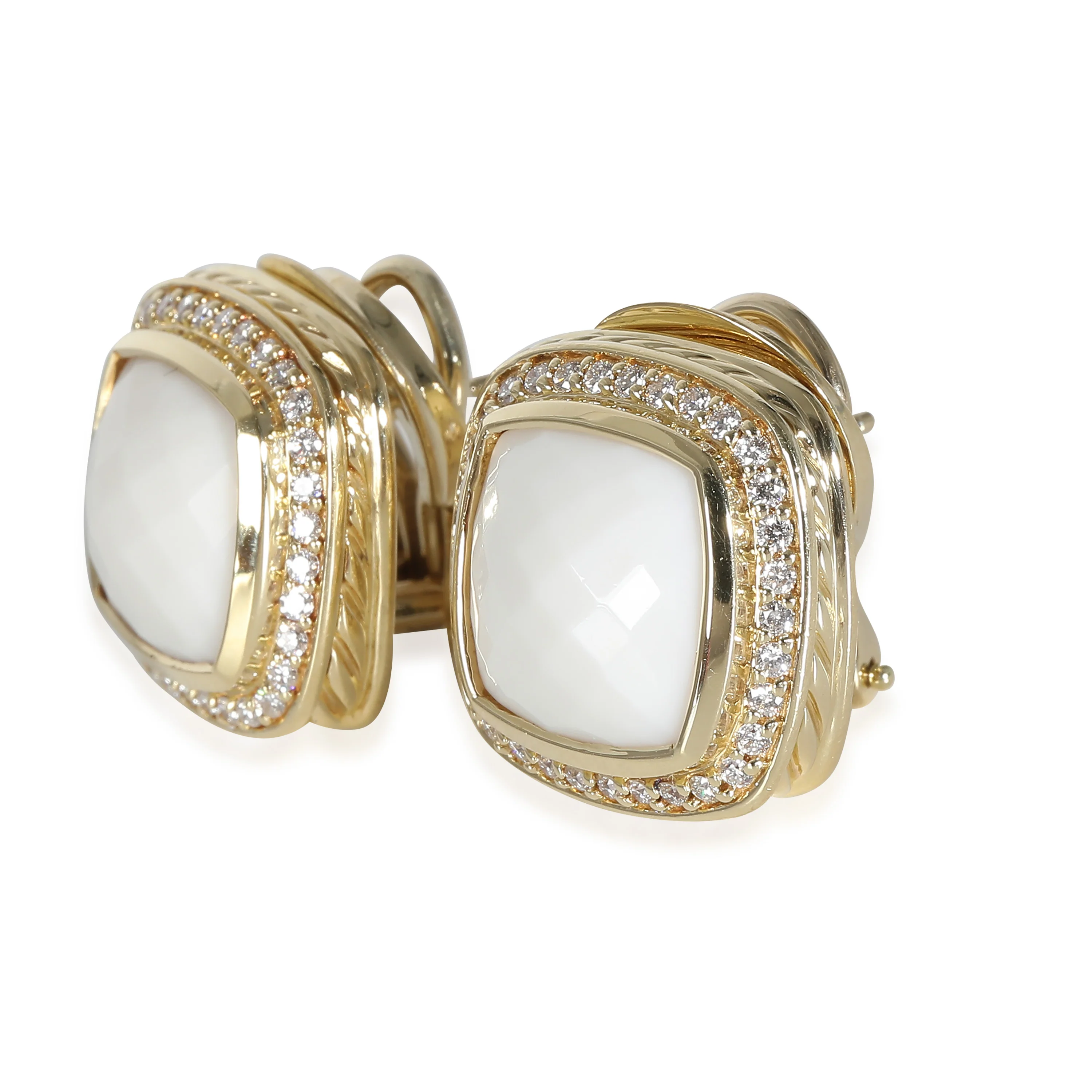 Albion Agate Earrings in 18k Yellow Gold 0.4 CTW - Image 2