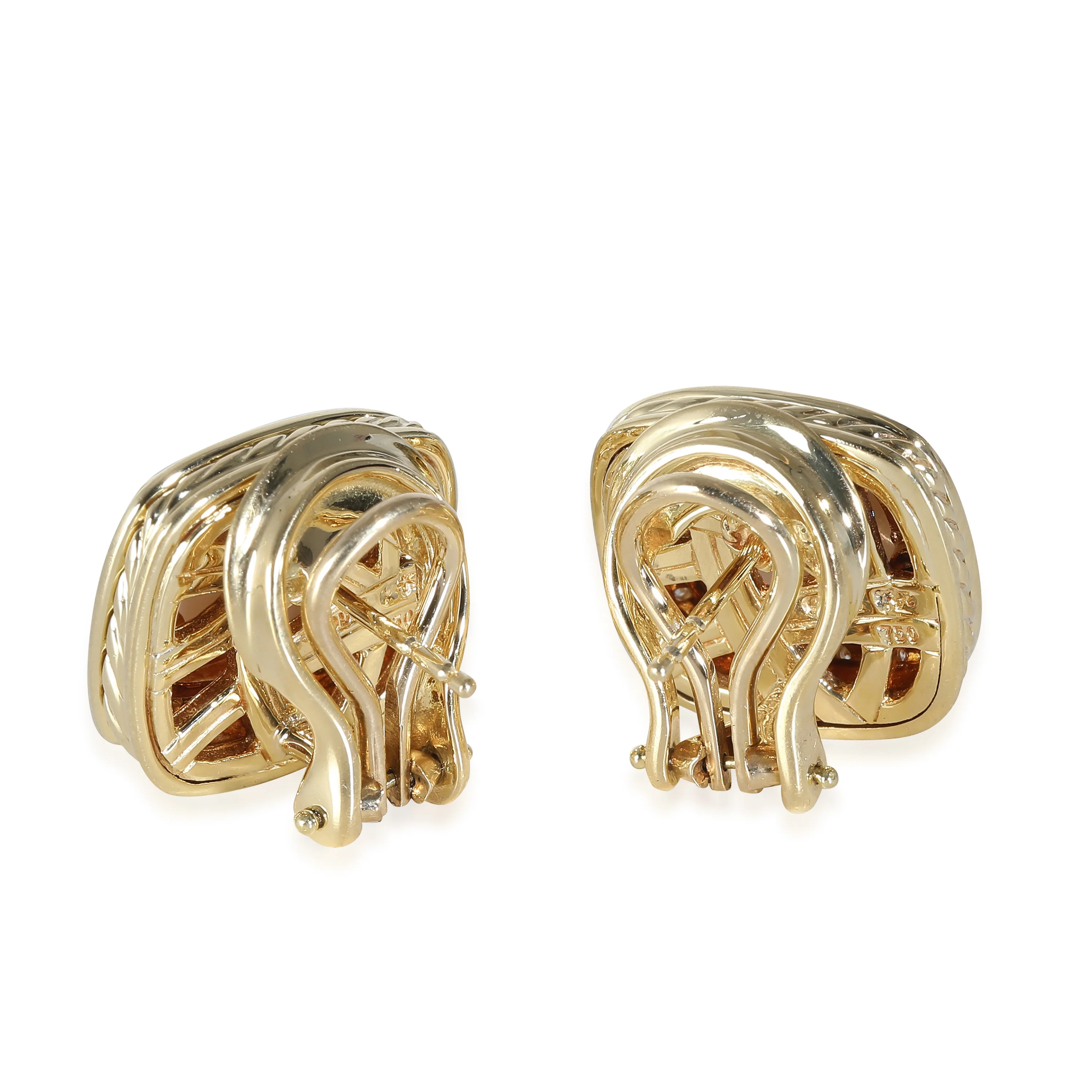Albion Agate Earrings in 18k Yellow Gold 0.4 CTW - Image 3