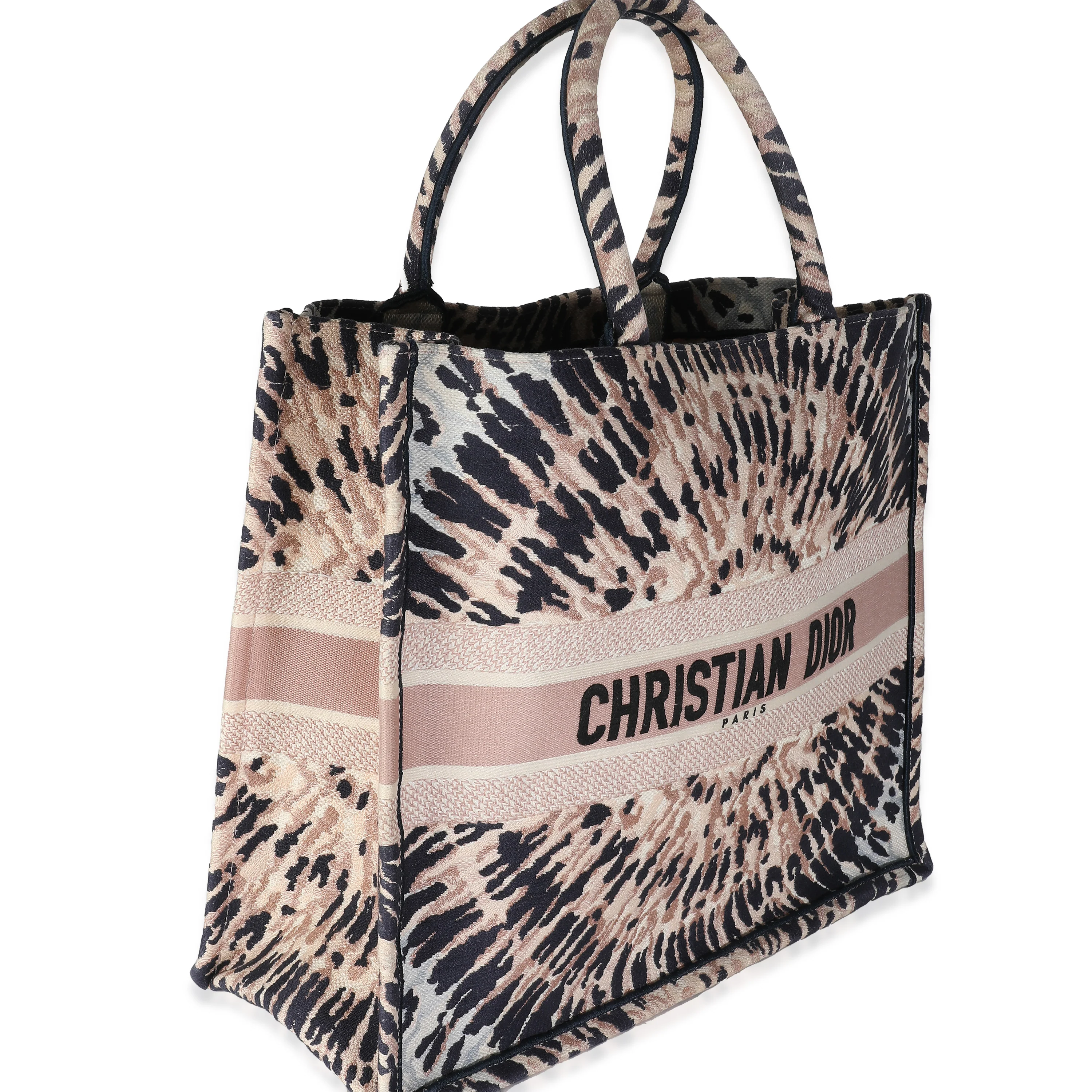 Pink Multicolor Tie Dye Large Book Tote - Image 3