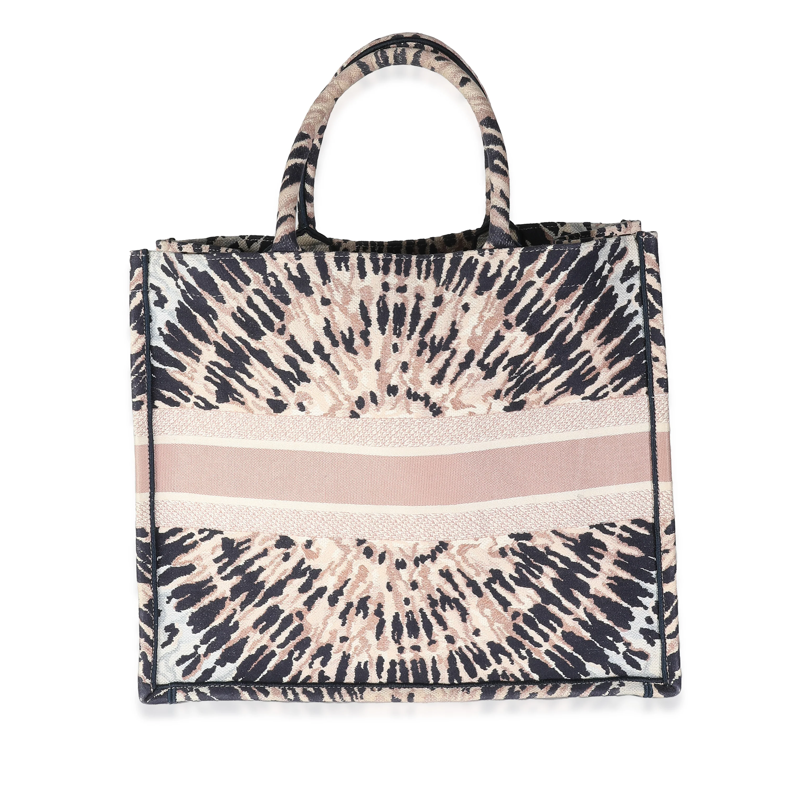 Pink Multicolor Tie Dye Large Book Tote - Image 5