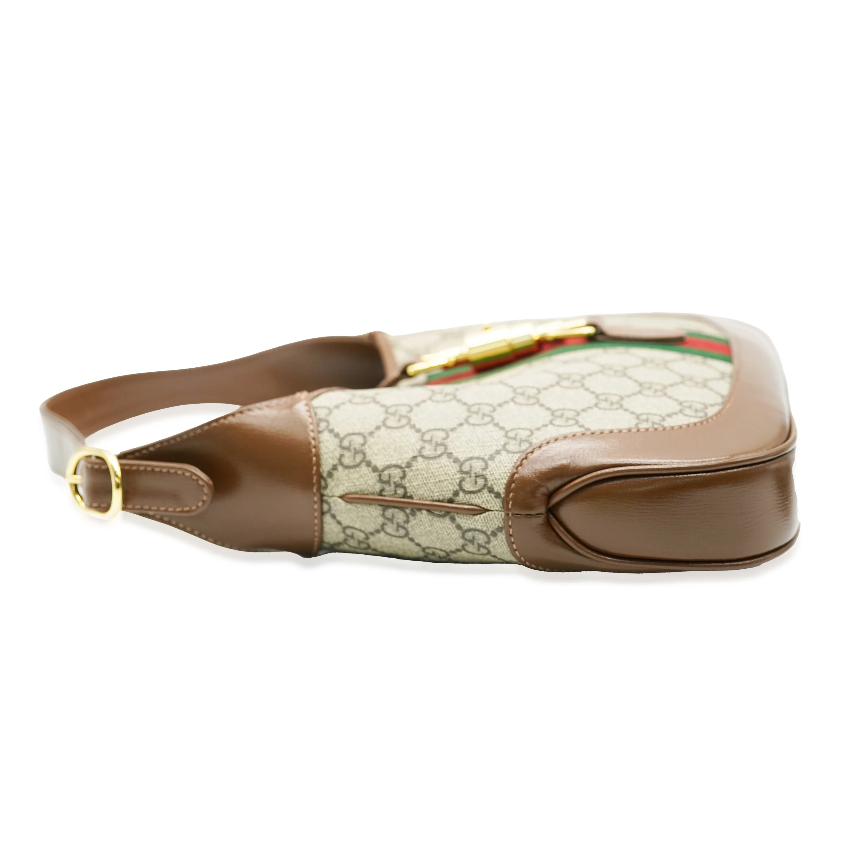 Brown Beige GG Canvas Small 1961 Jackie Hobo - Image 3