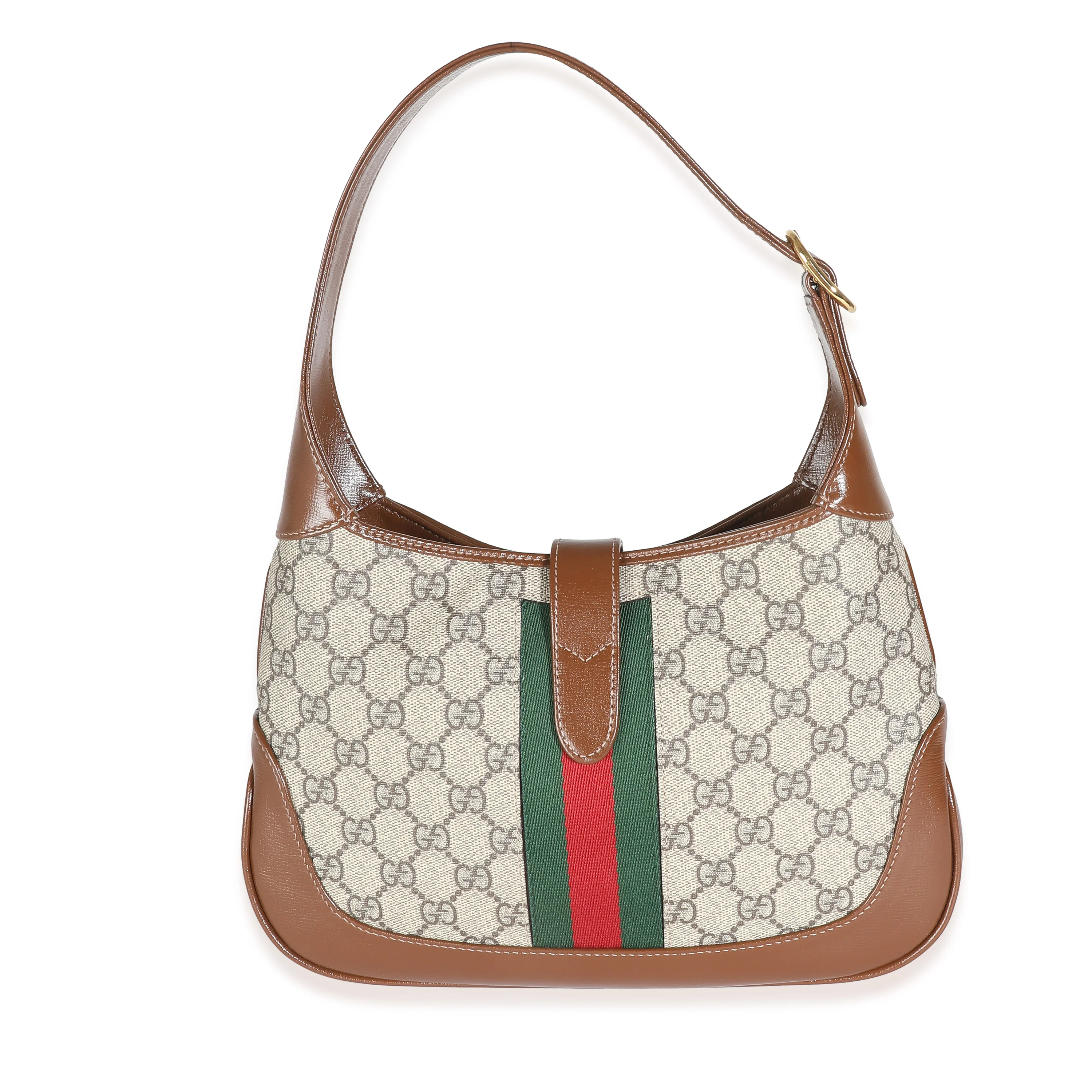 Brown Beige GG Canvas Small 1961 Jackie Hobo - Image 5