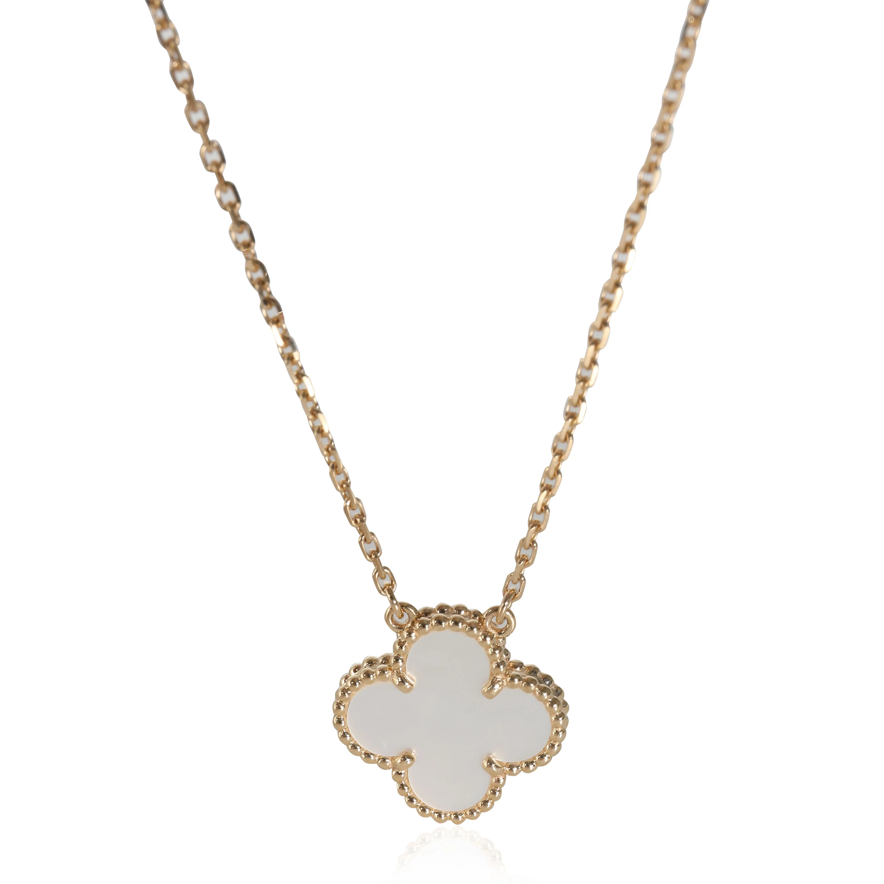 Alhambra Mother Of Pearl Pendant in 18k Yellow Gold