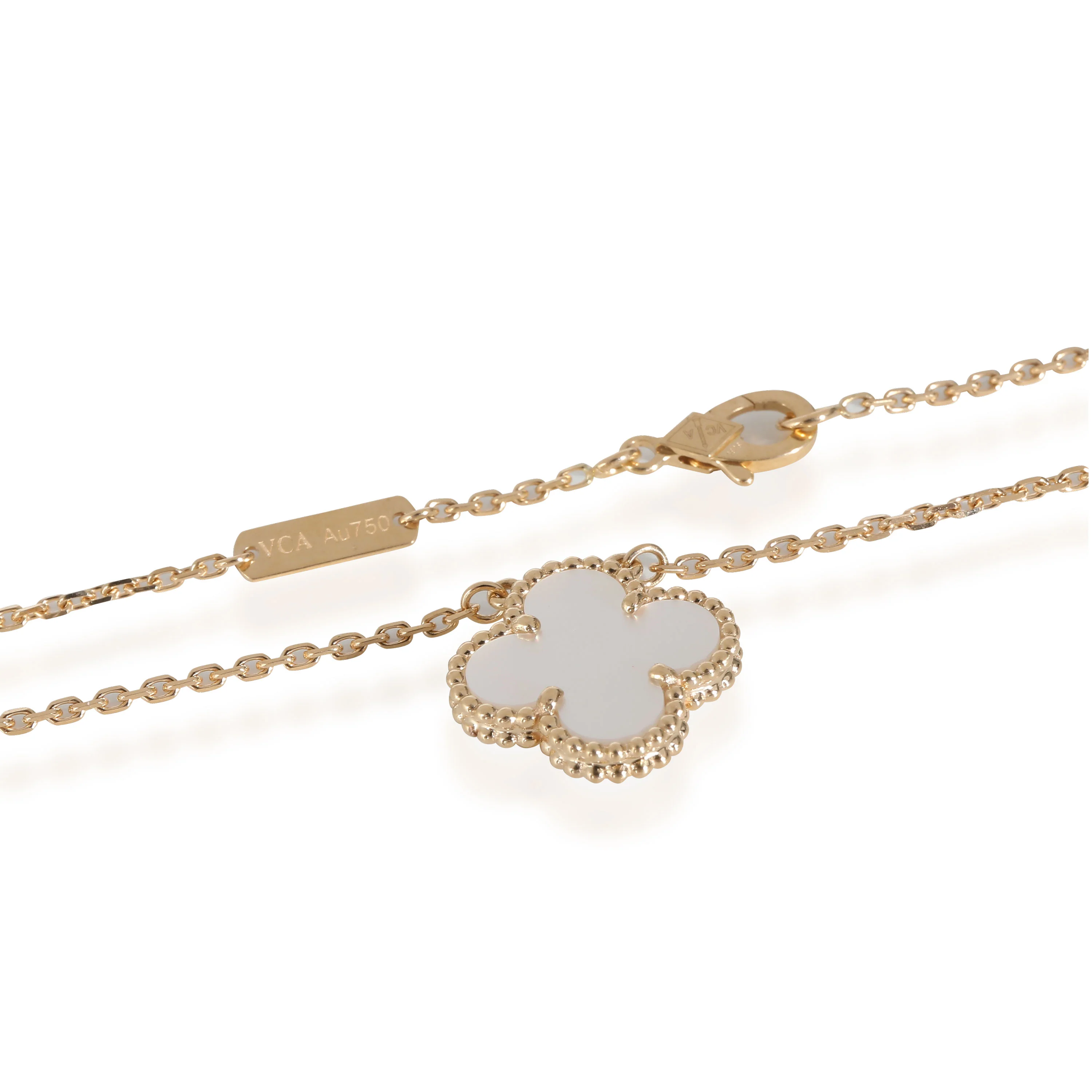 Alhambra Mother Of Pearl Pendant in 18k Yellow Gold - Image 3