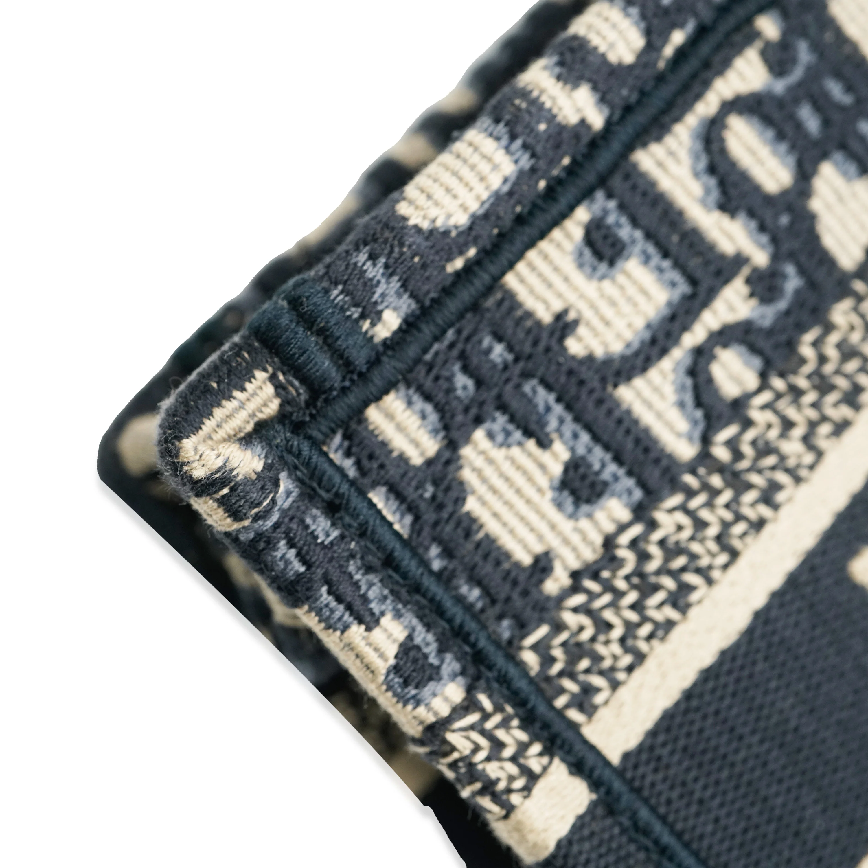 Christian Dior Navy Oblique Embroidered Mini Book Tote - Image 8