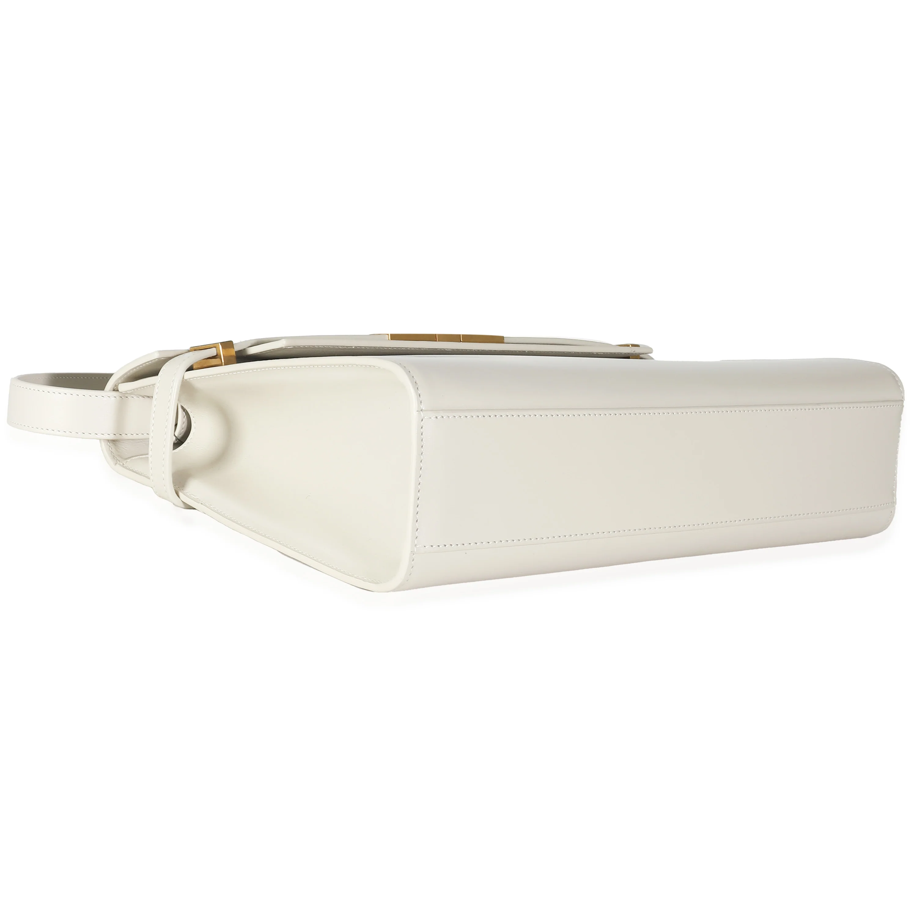 Crema Calfskin Medium Manhattan Shoulder Bag - Image 8