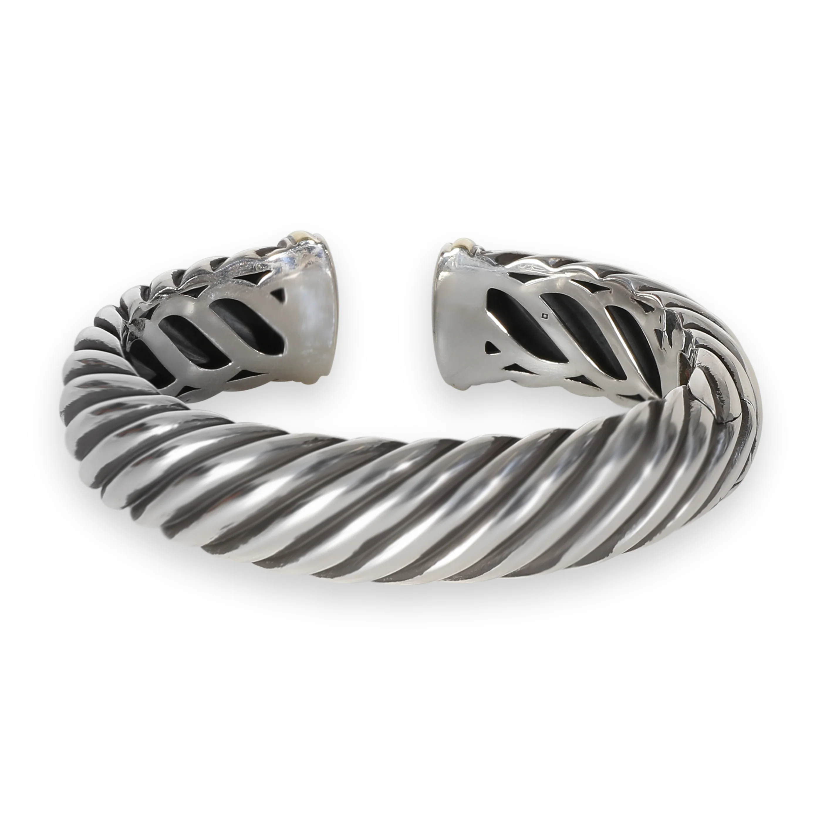 Sculpted Cable Bracelet in 18k Yellow Gold/Sterling Silver - Image 3