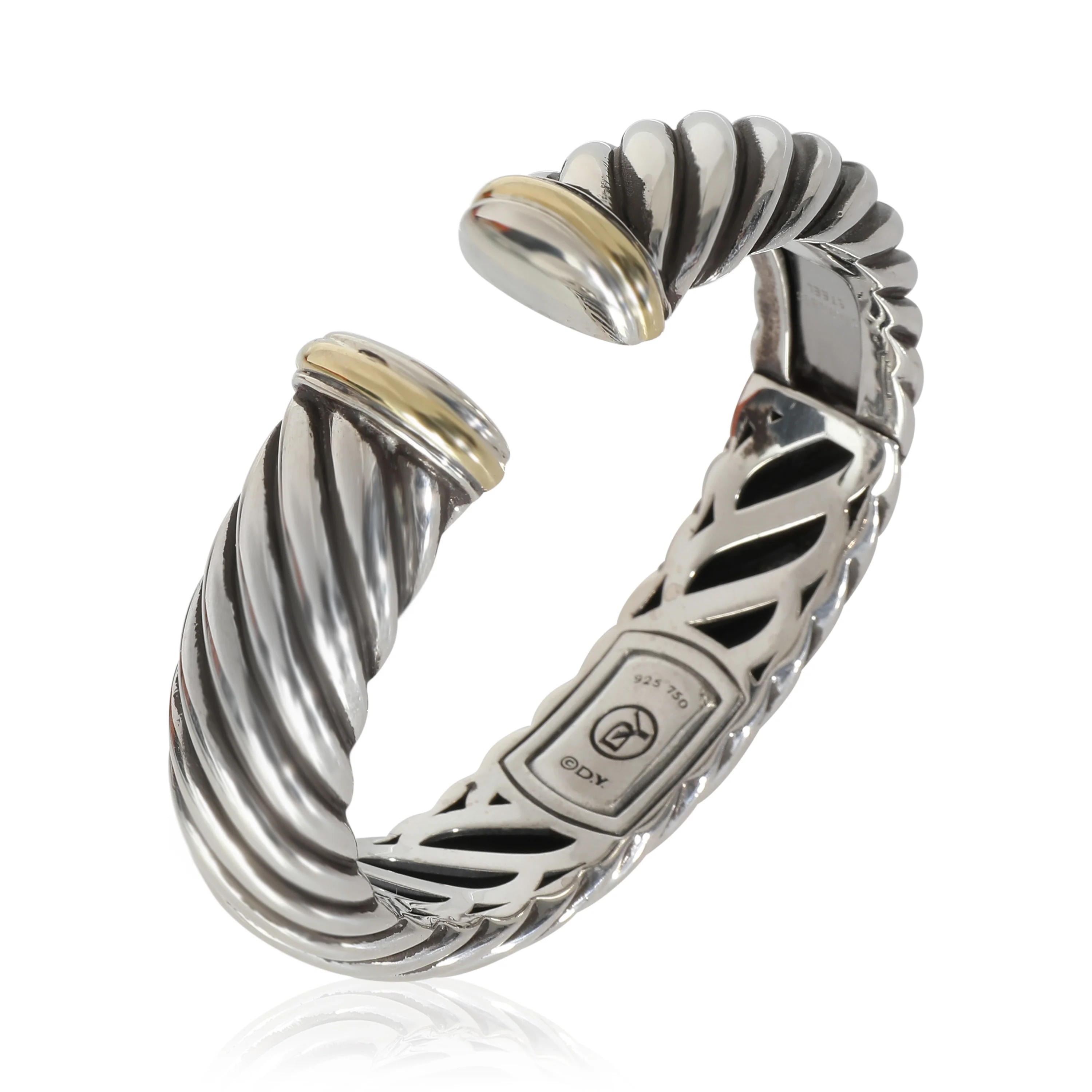 Sculpted Cable Bracelet in 18k Yellow Gold/Sterling Silver - Image 4