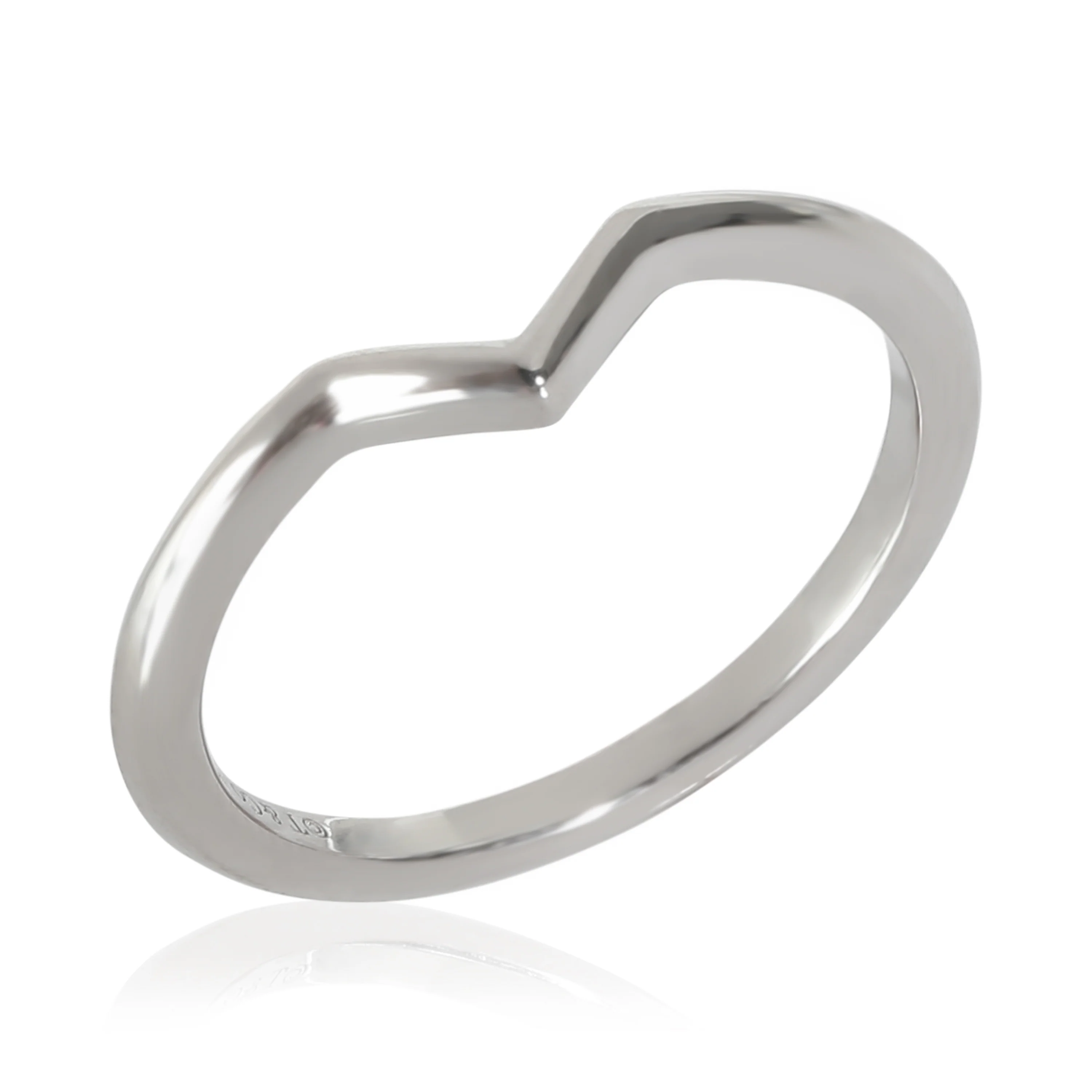 Tiffany Setting V Band in  Platinum - Image 4