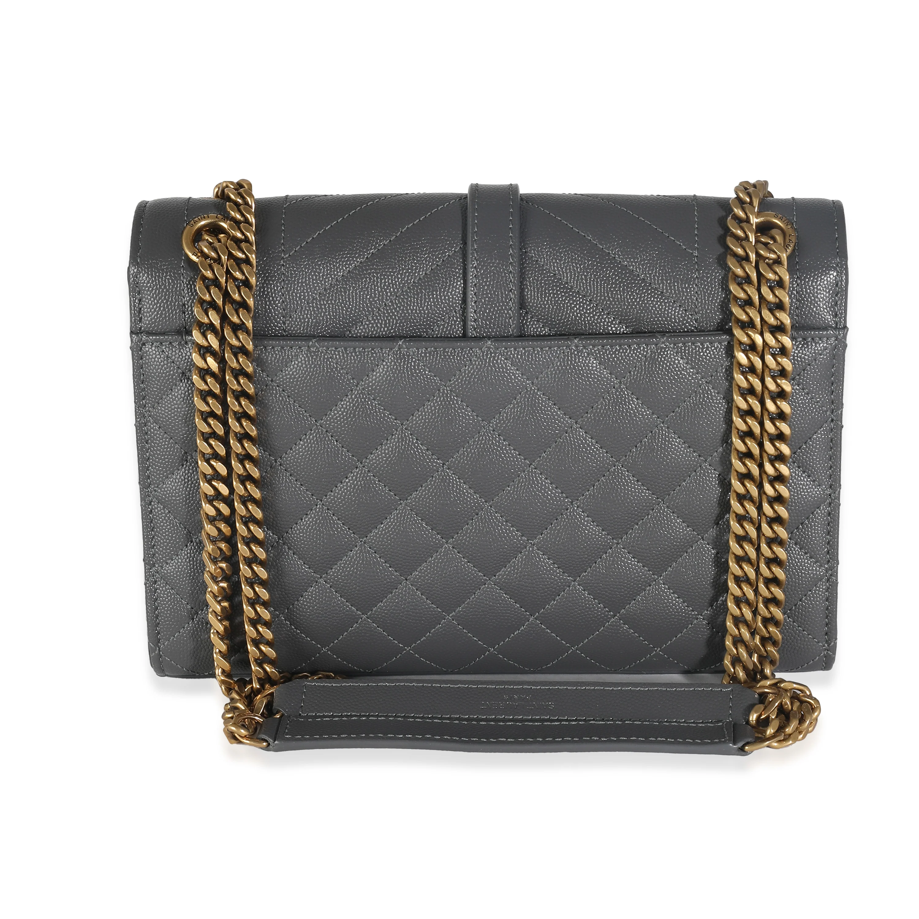 Gray Triquilt Grain De Poudre Medium Monogram Satchel - Image 5