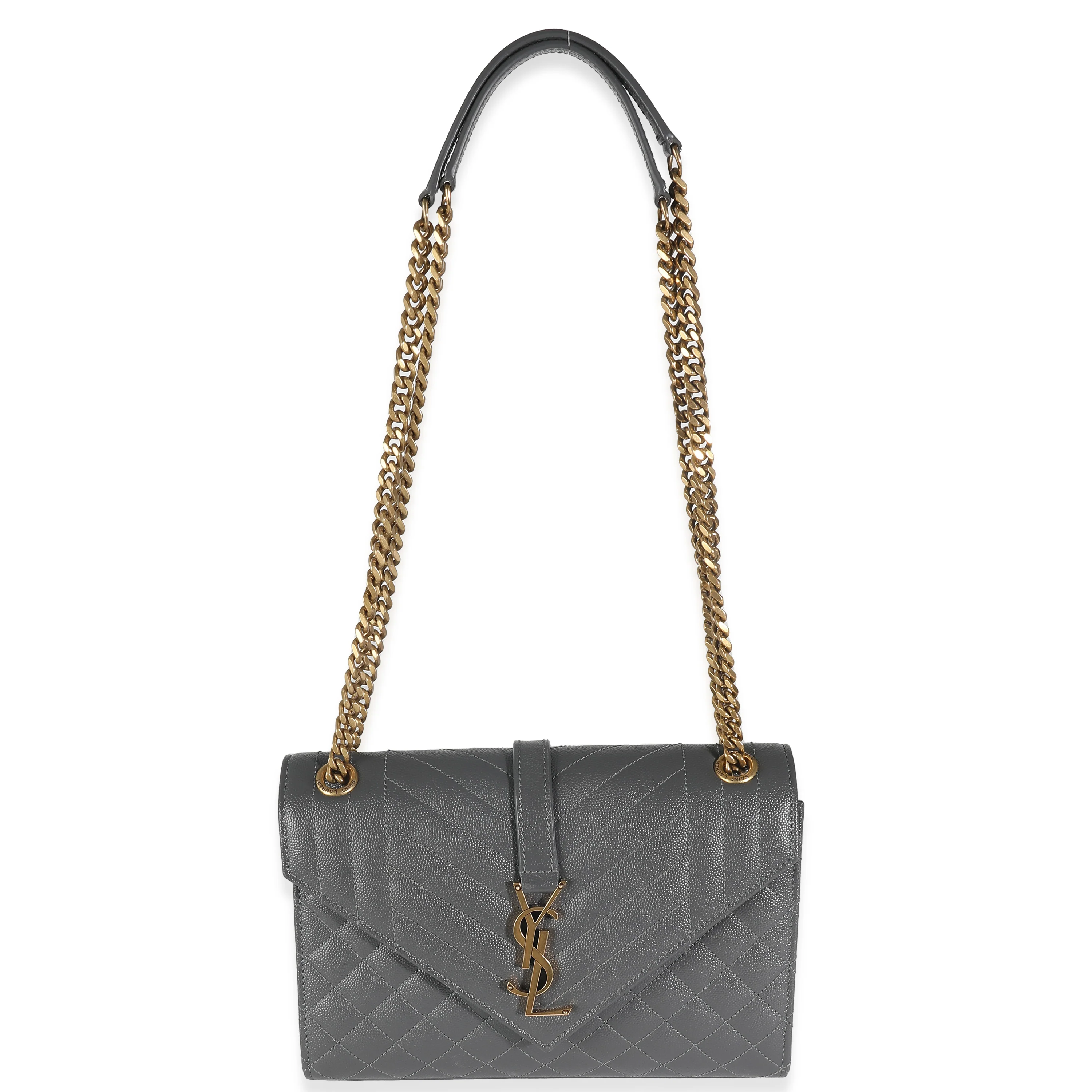 Gray Triquilt Grain De Poudre Medium Monogram Satchel - Image 8