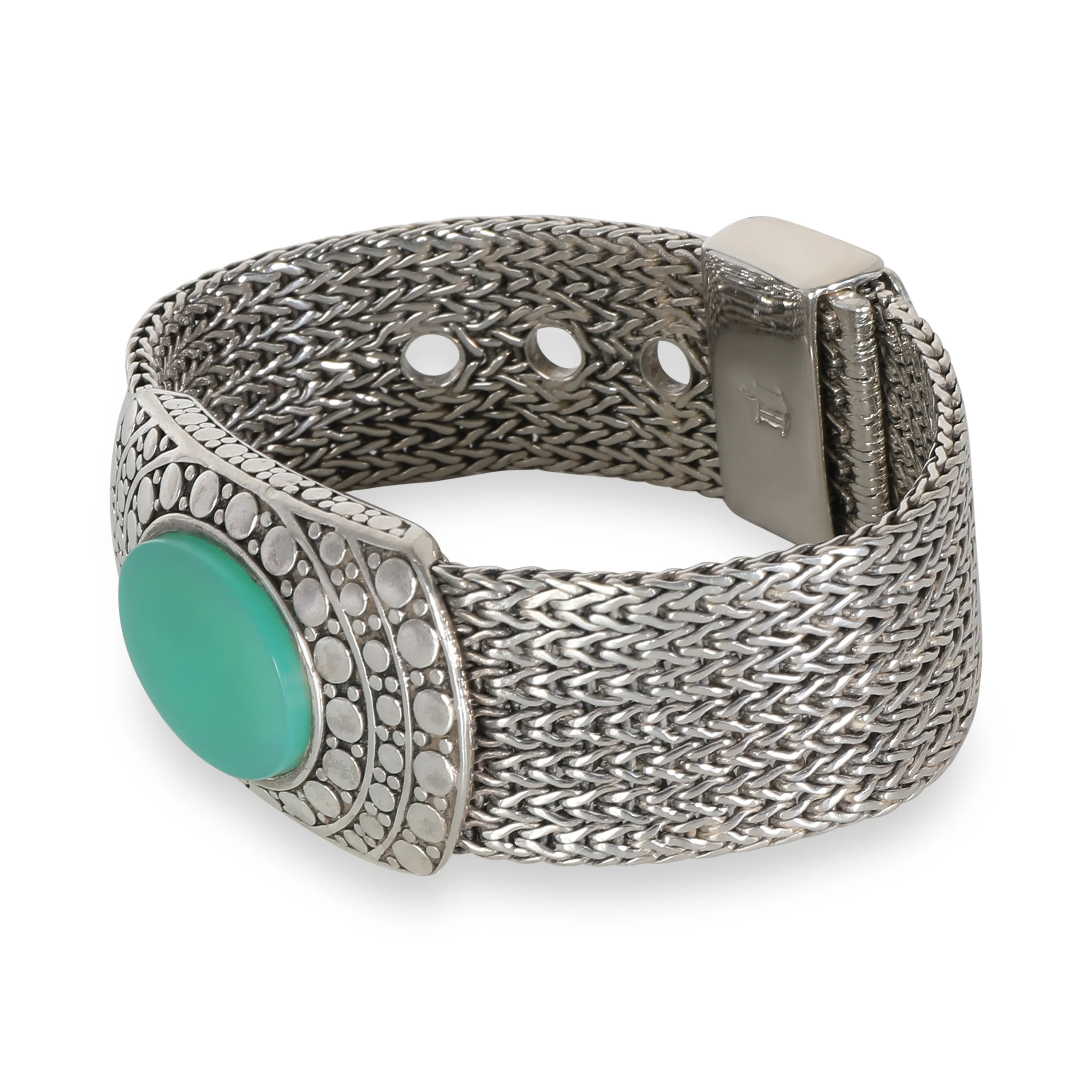 Dot Collection Chrysoprase Bracelet in  Sterling Silver - Image 2