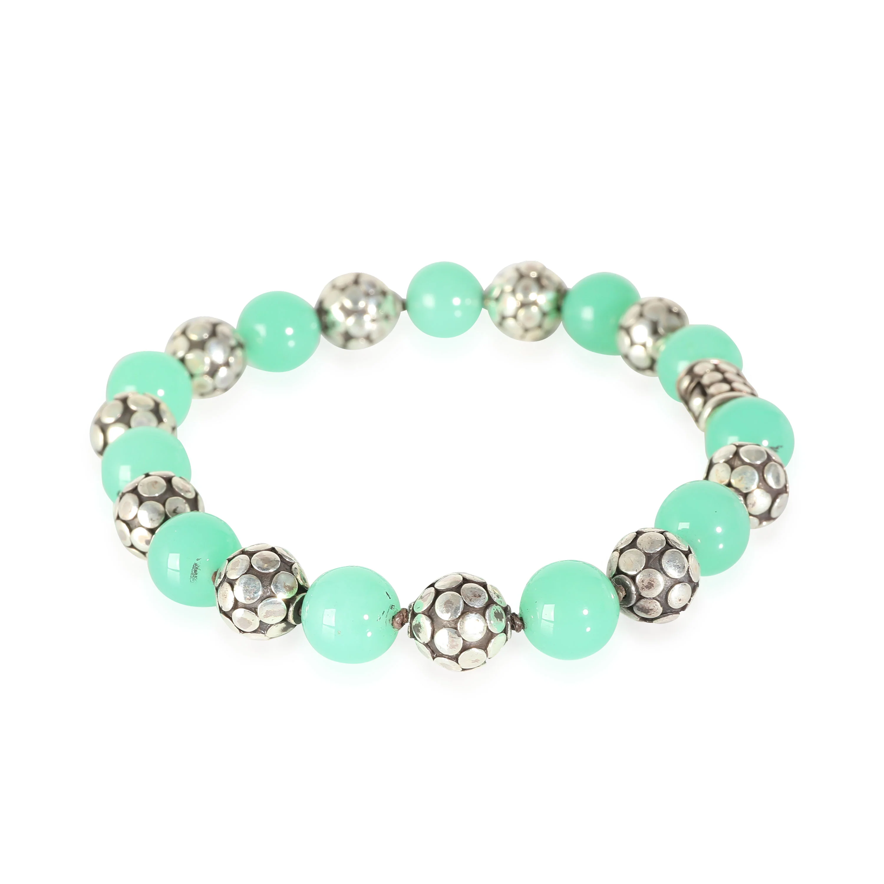 Dot Collection Chrysoprase Bracelet in  Sterling Silver - Image 2