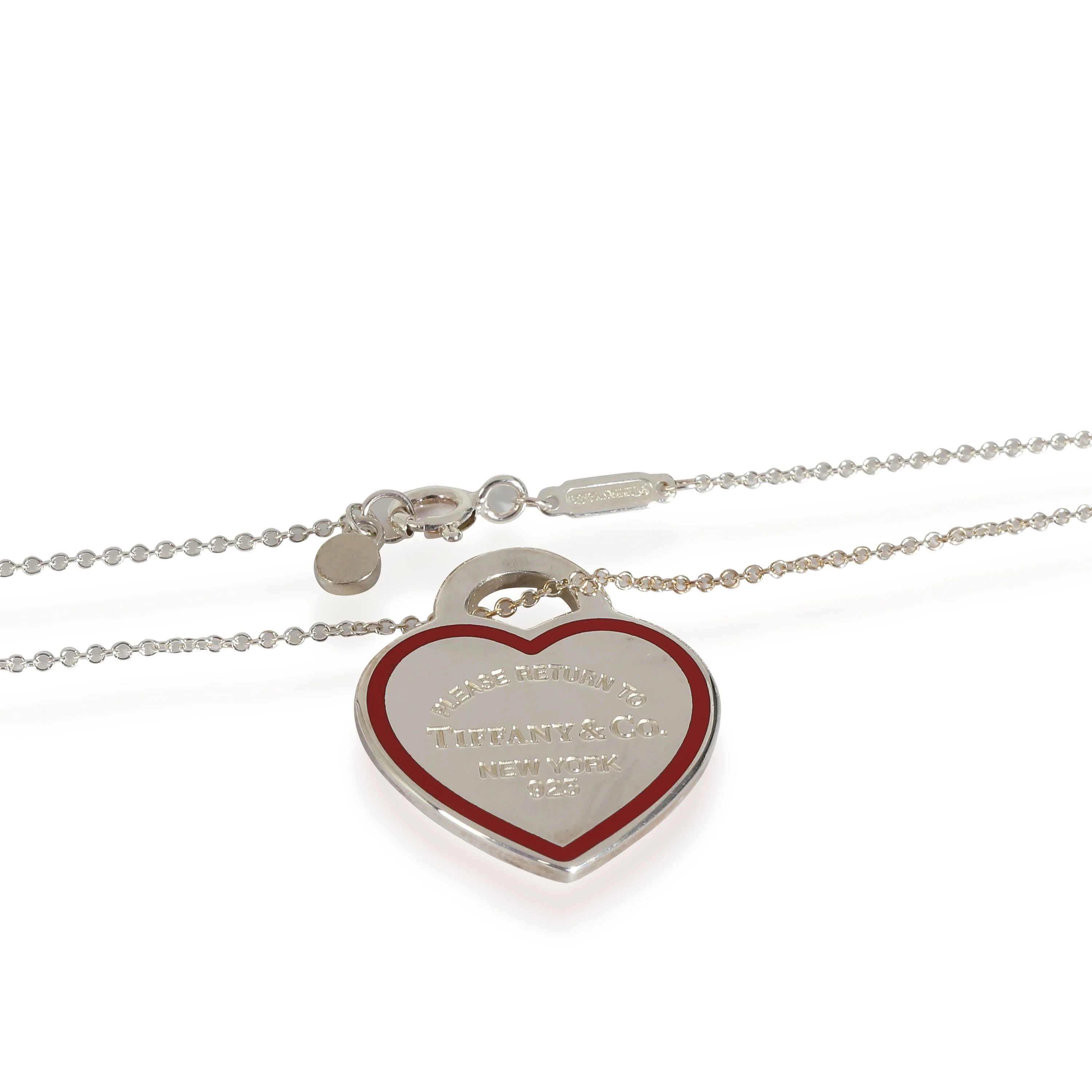 Return To Tiffany Red Enamel Heart Pendant in  Sterling Silver - Image 3