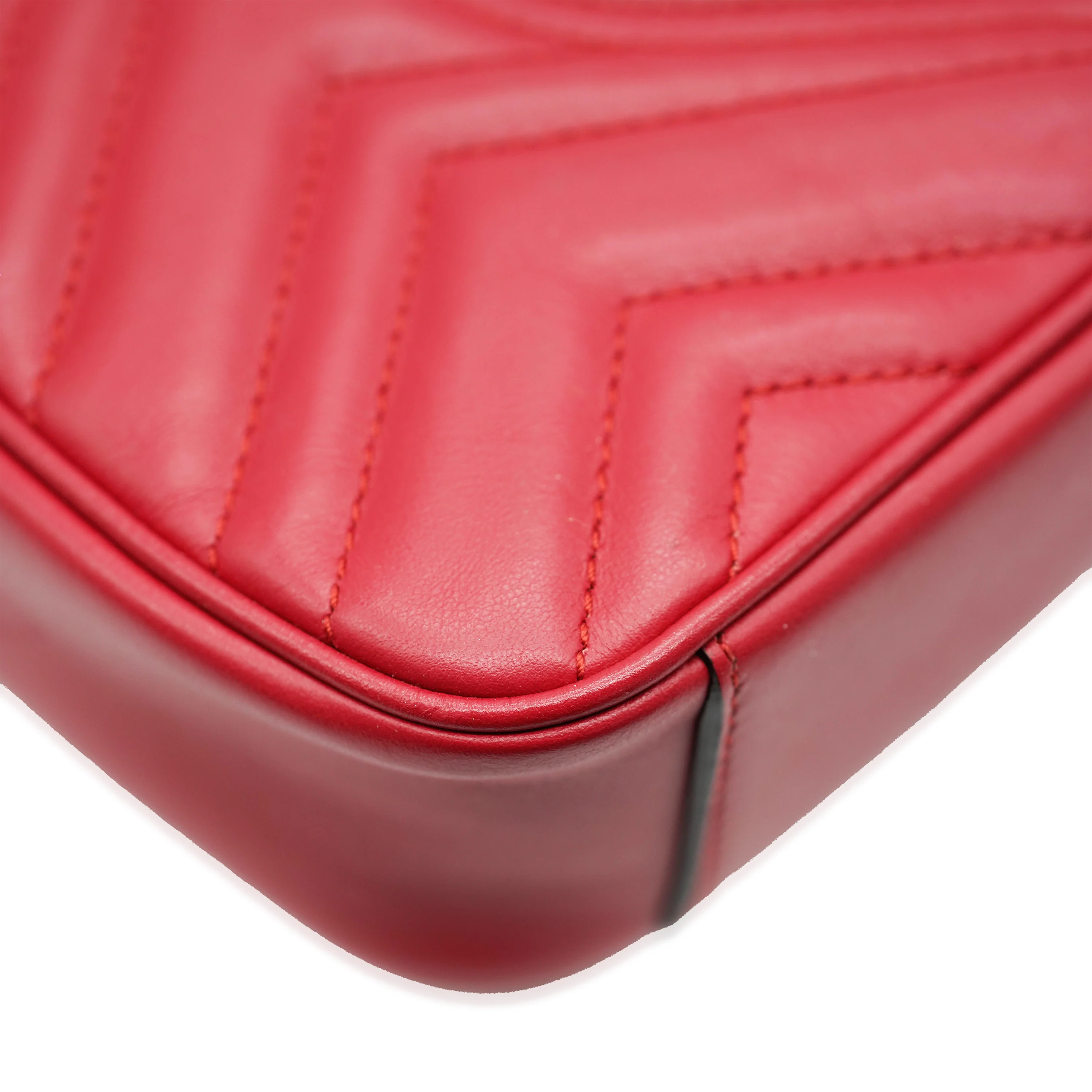 Red Leather Small GG Marmont Flap - Image 11