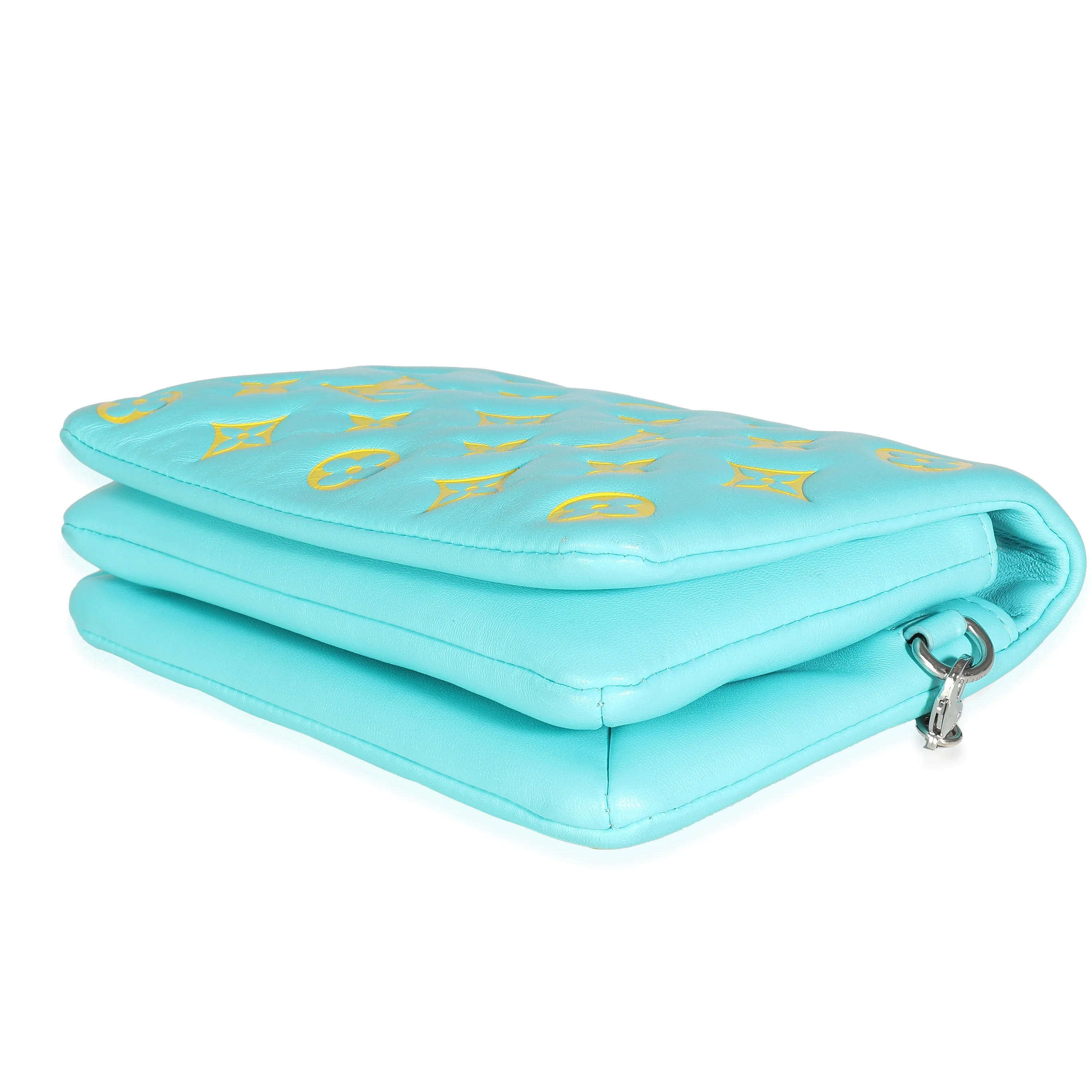 Menthe Jaune Monogram Embossed Lambskin Pochette Coussin - Image 5