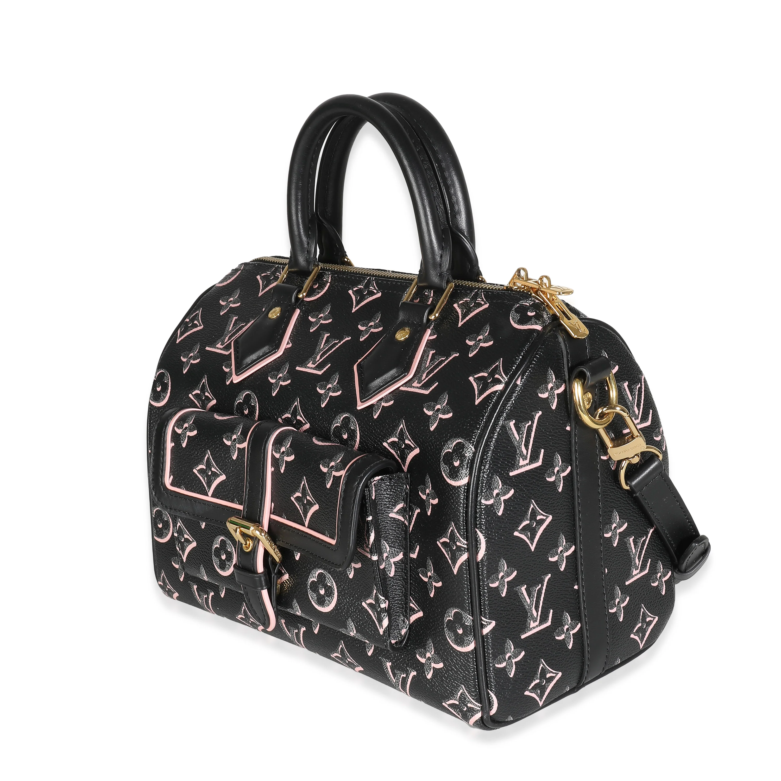 Black Pink Monogram Canvas Fall For You Speedy Bandouliere 25 - Image 2