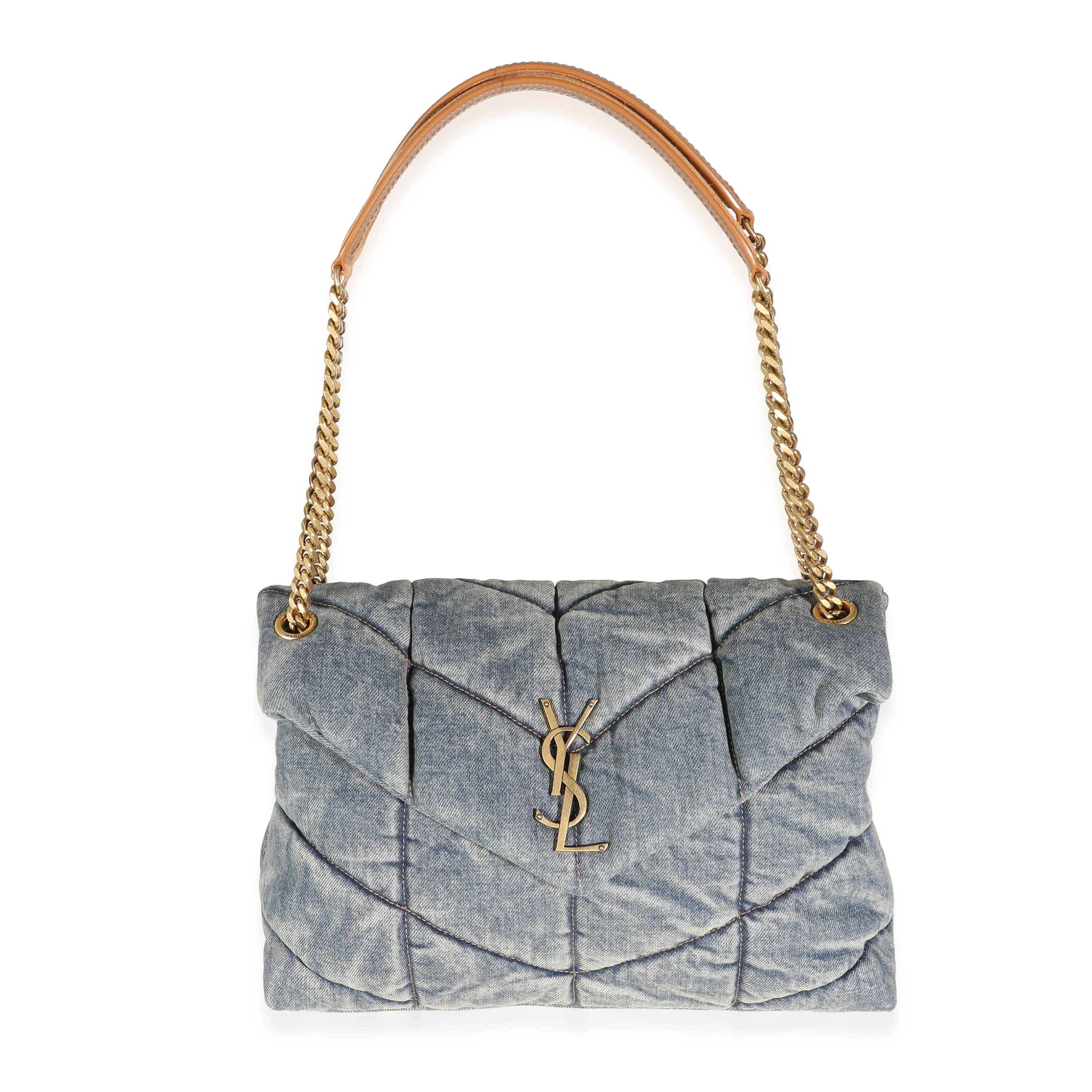 Blue Denim Medium Puffer Bag - Image 3
