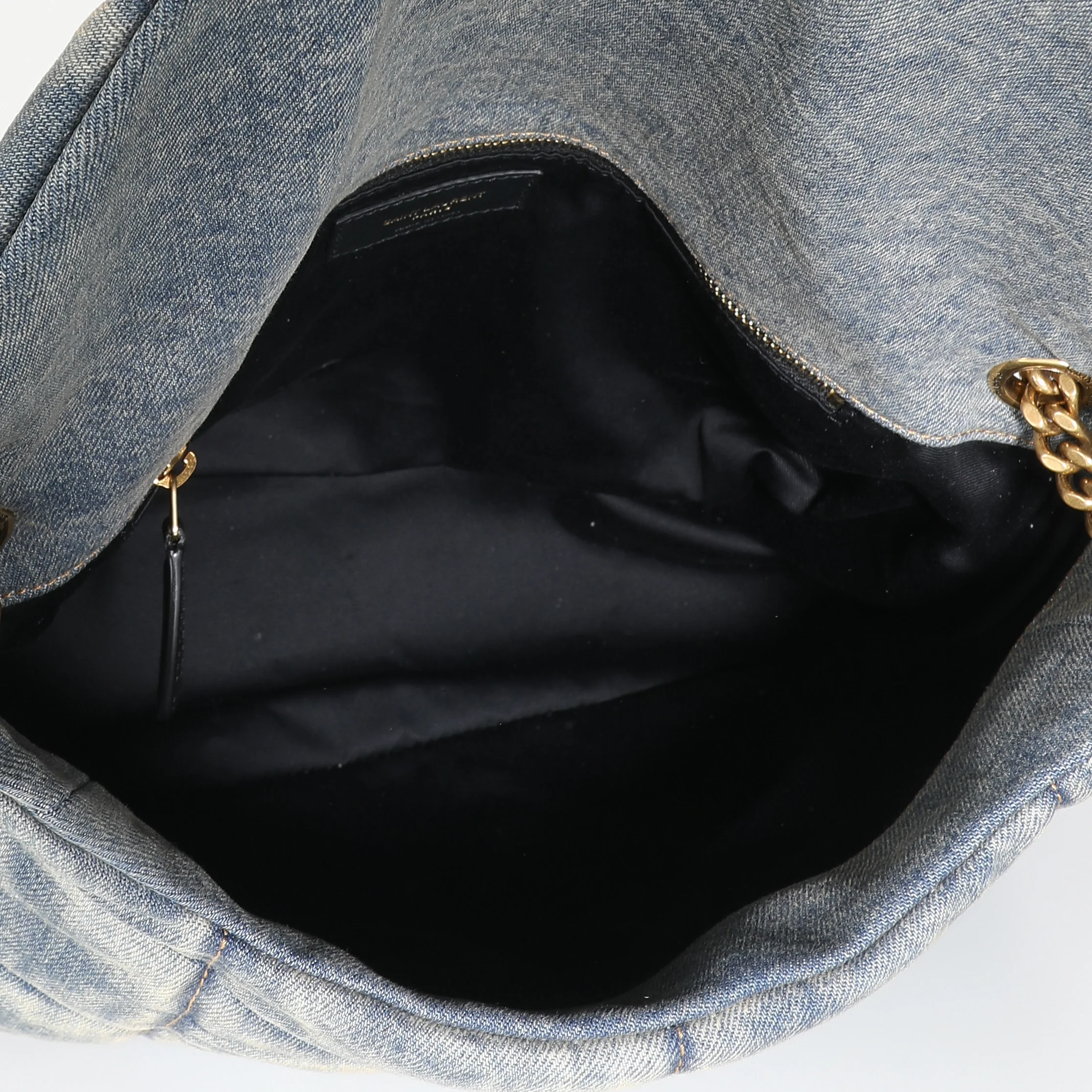Blue Denim Medium Puffer Bag - Image 7