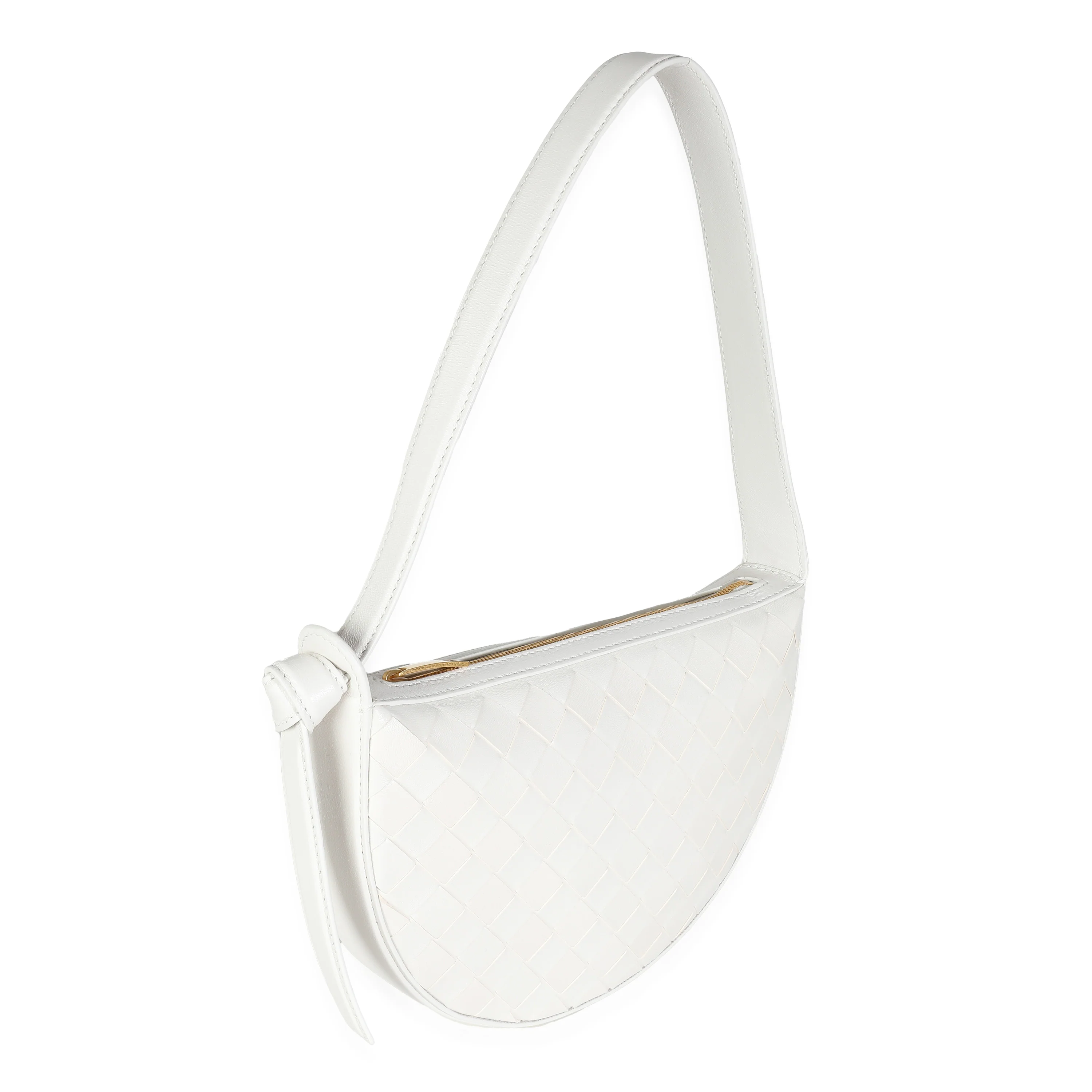 White Intrecciato Mini Sunrise Bag - Image 5