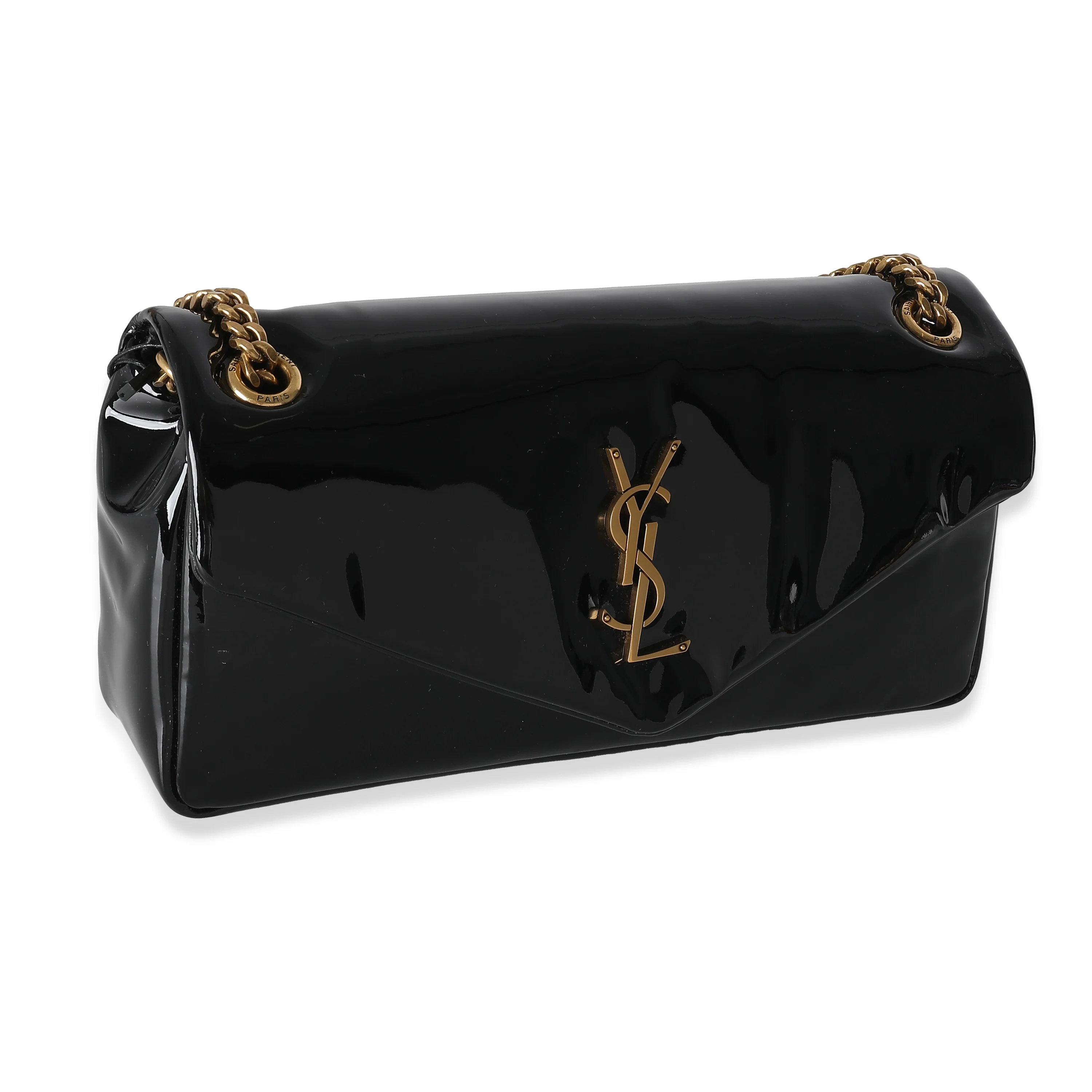 Black Patent Medium Calypso Chain Bag - Image 3