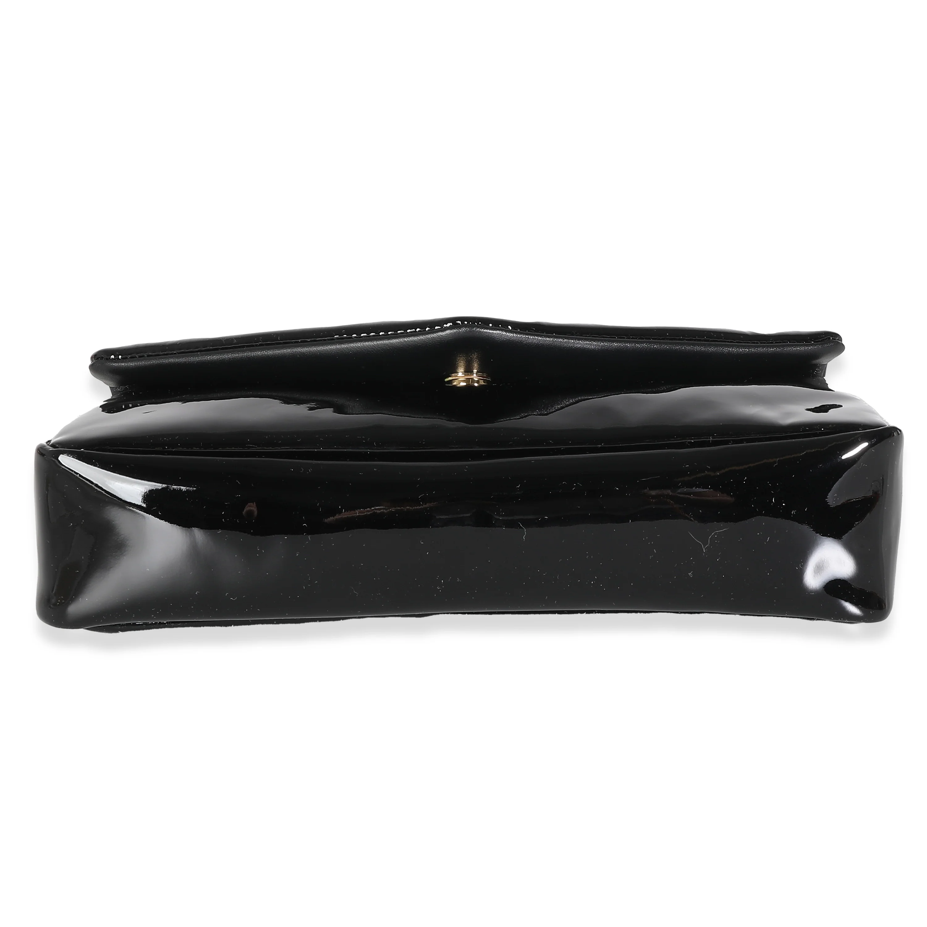 Black Patent Medium Calypso Chain Bag - Image 6