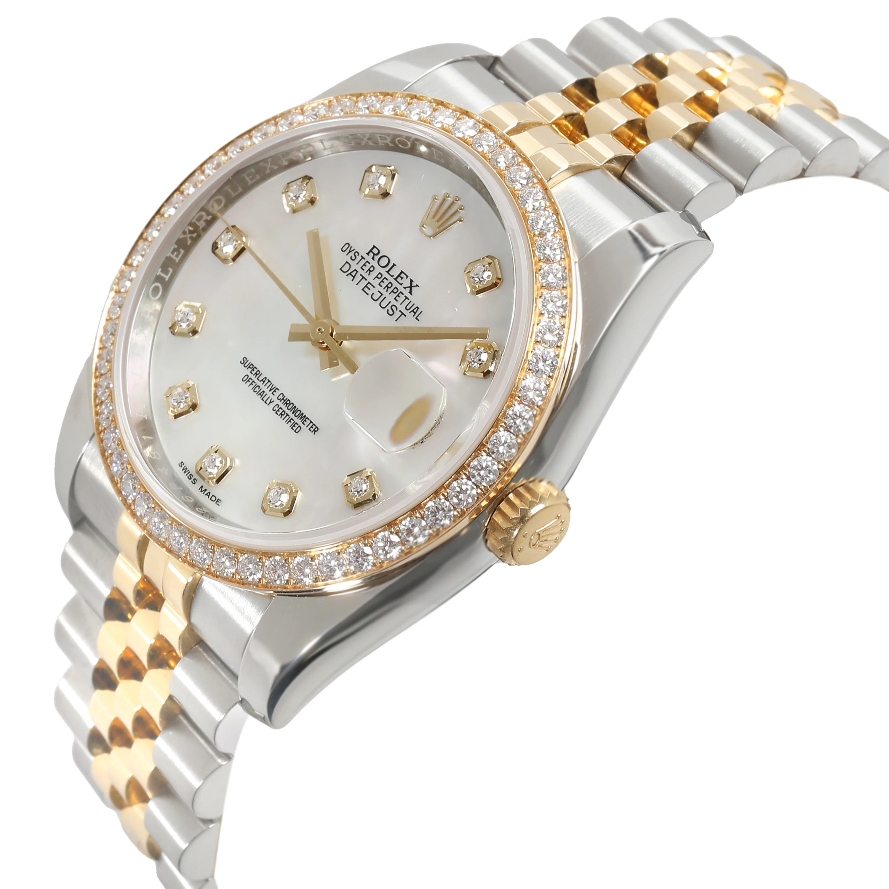 Datejust 116243 Unisex Watch in 18kt Stainless Steel/Yellow Gold - Image 3