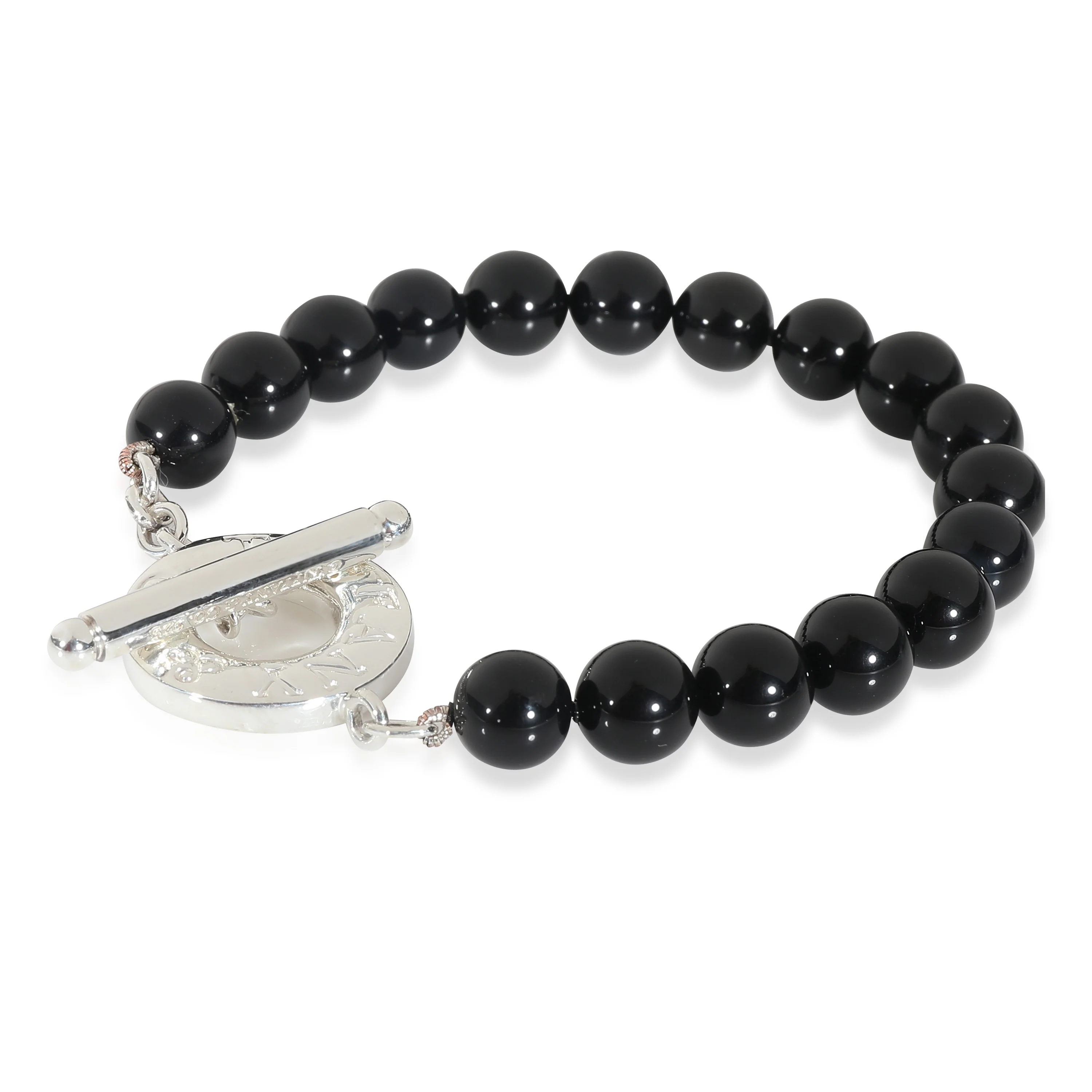 Onyx Bead Bracelet in Sterling Silver - Image 2