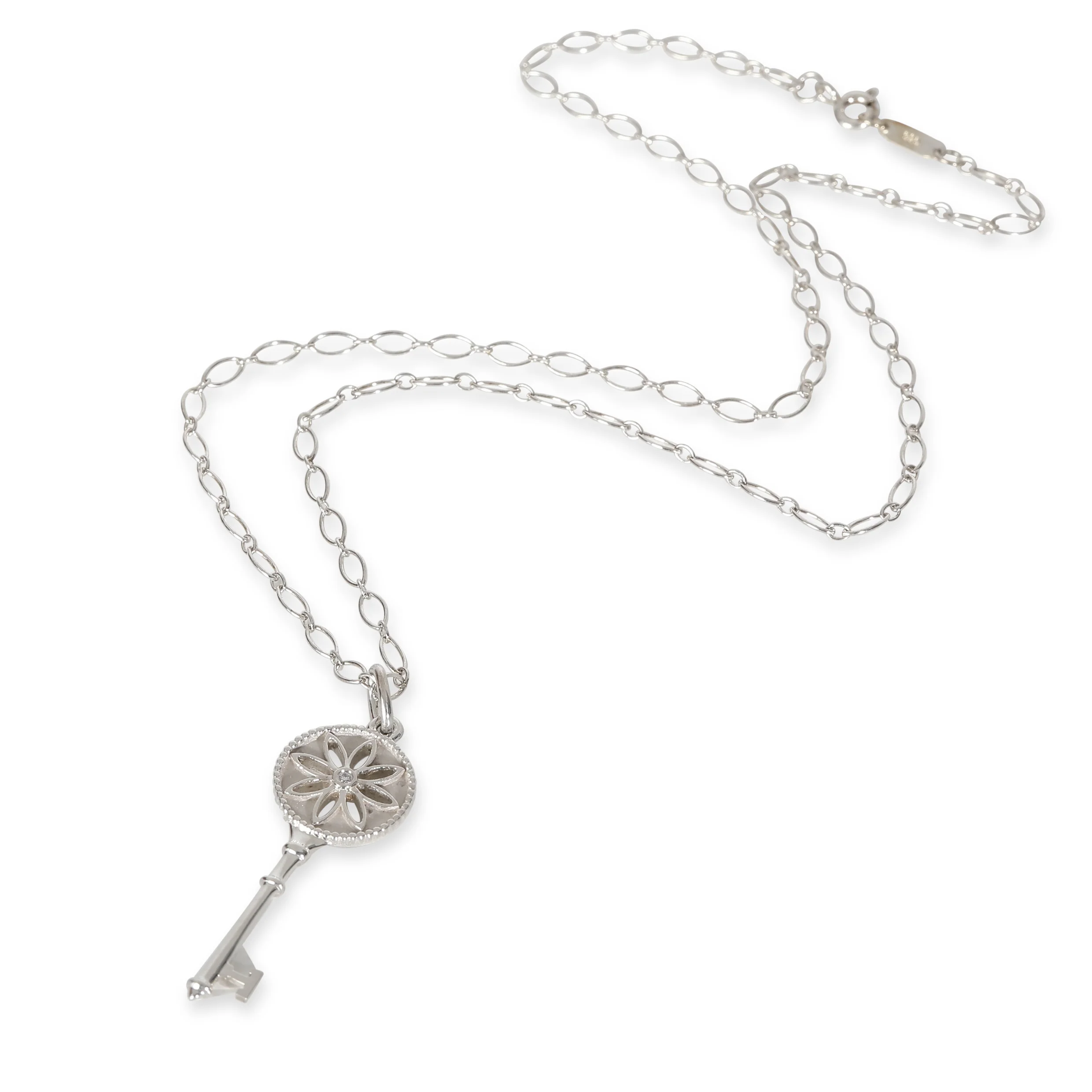 Key Collection Fashion Pendant in Sterling Silver 0.01 CTW - Image 3