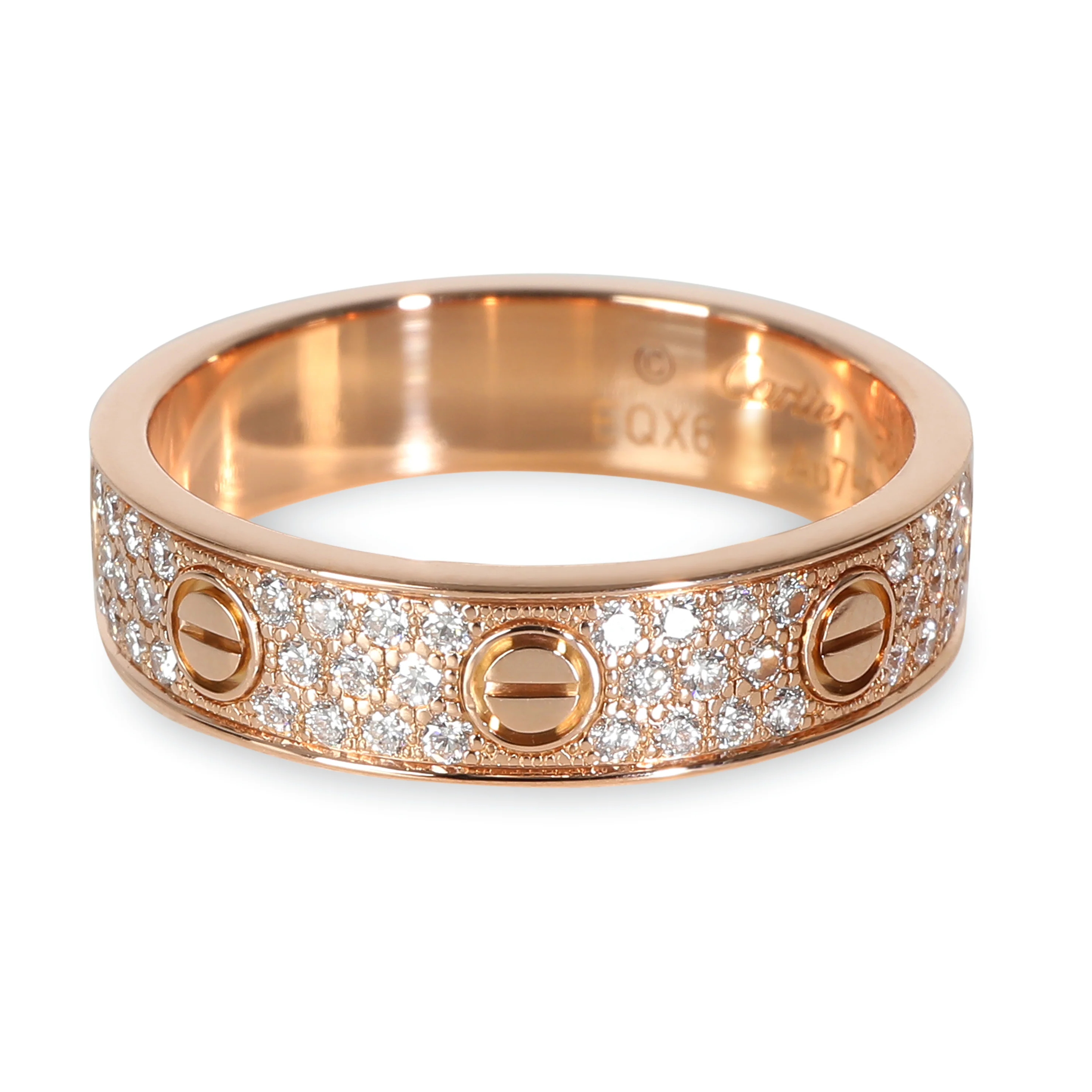 Love Wedding Band, Diamond Paved (Rose Gold) - Image 2
