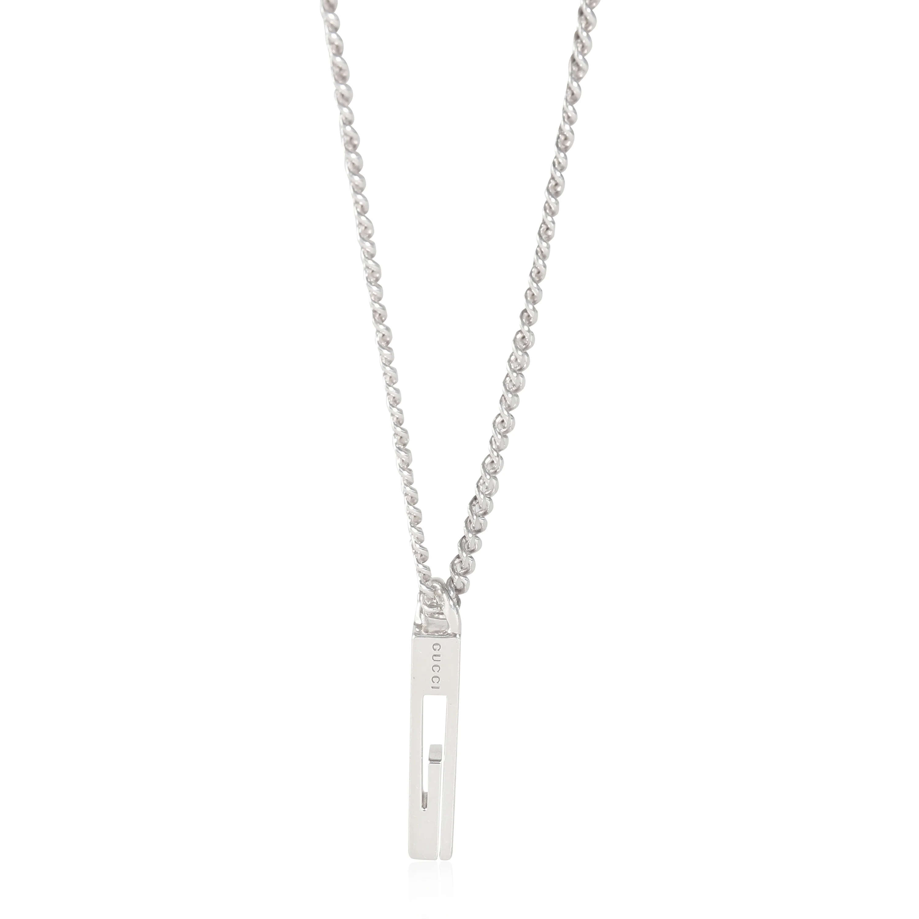 G Bar Pendant in Sterling Silver