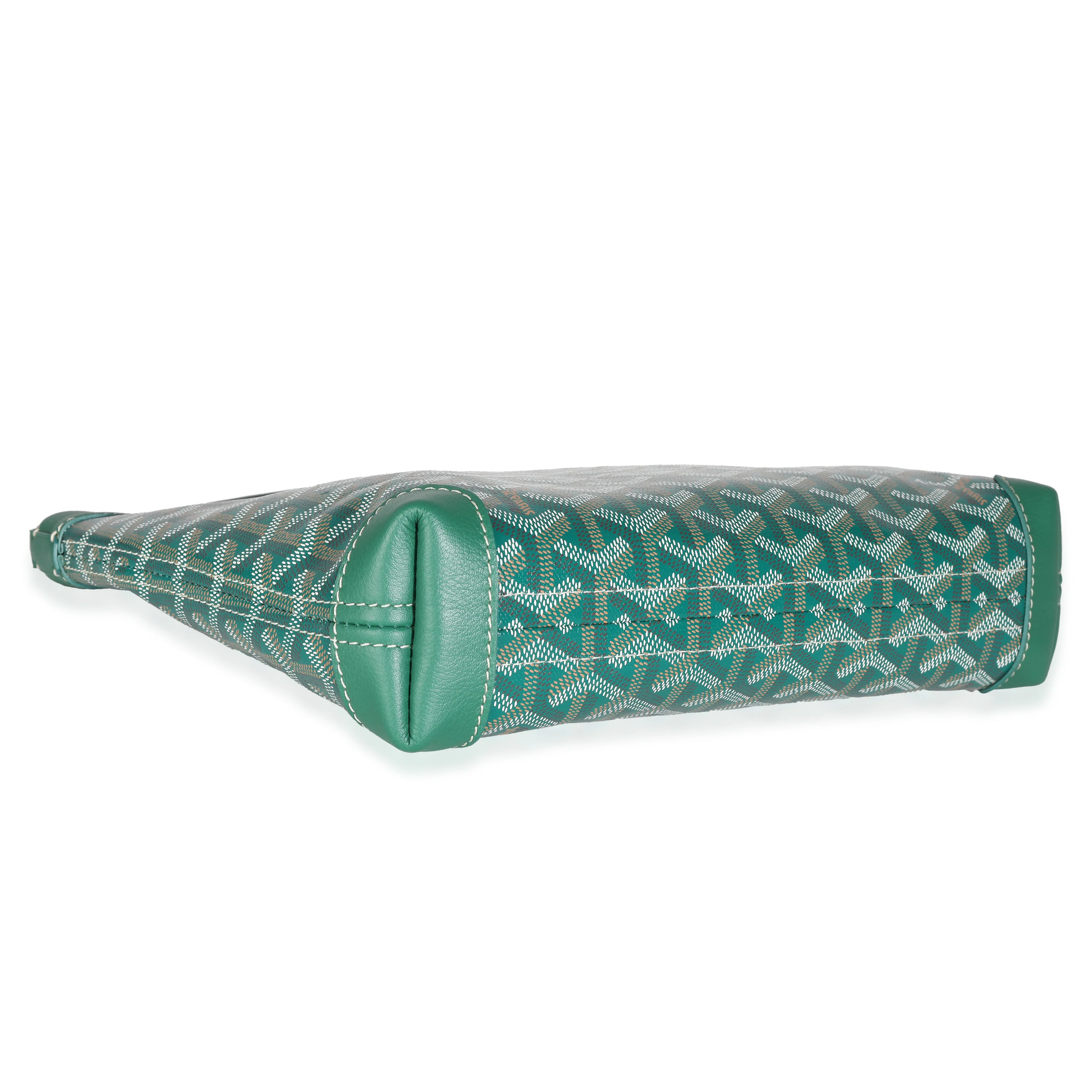 Green Goyardine Canvas Conti Pouch - Image 4